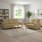 Set sofe 2 pcs Svijetlosmeđa Tkanina
