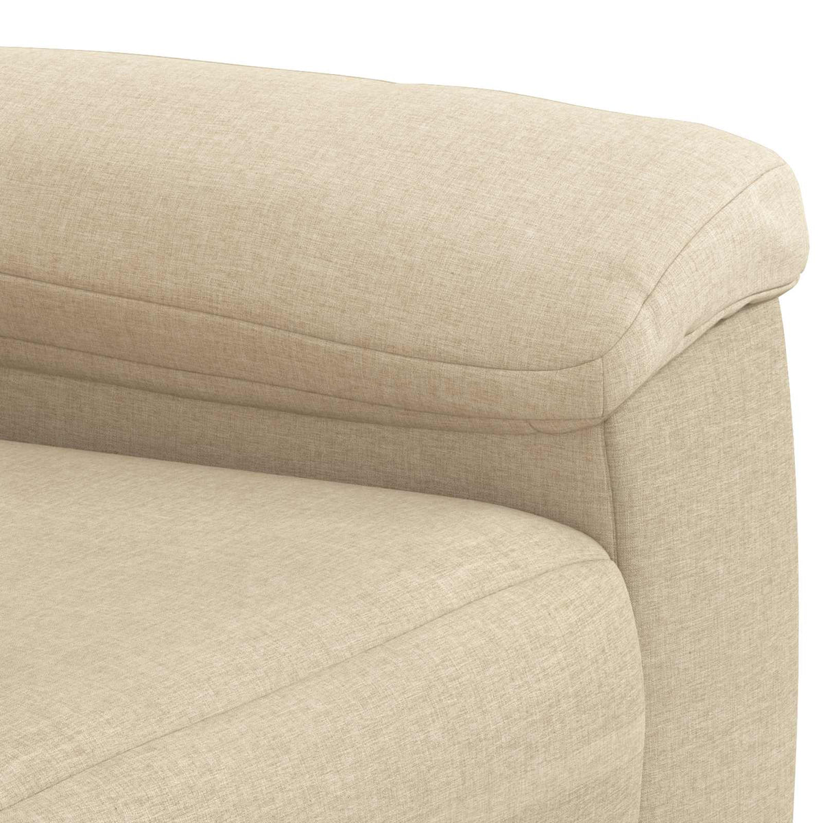 Sofa Krem 214 x 90 x 95 cm Tkanina