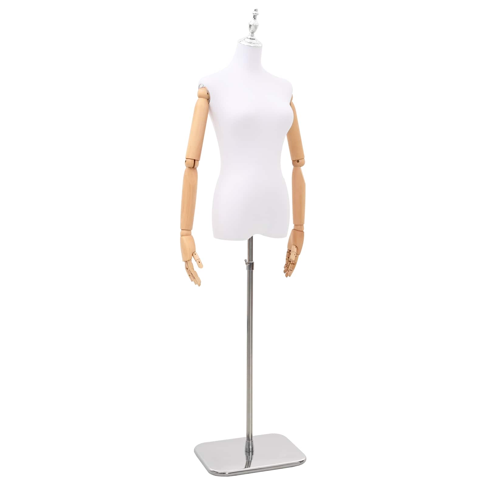 Podesiva lutka 165-213 cm s postoljem Žena PP Bijela