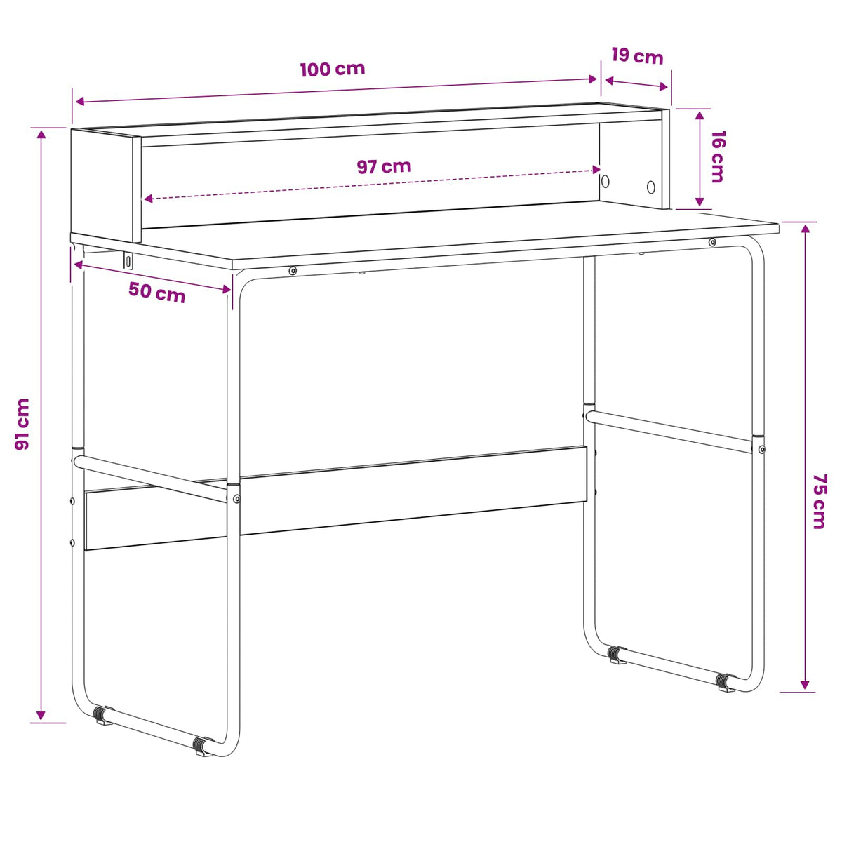 Stol s pohranom Staro drvo 100 x 50 x 91 cm