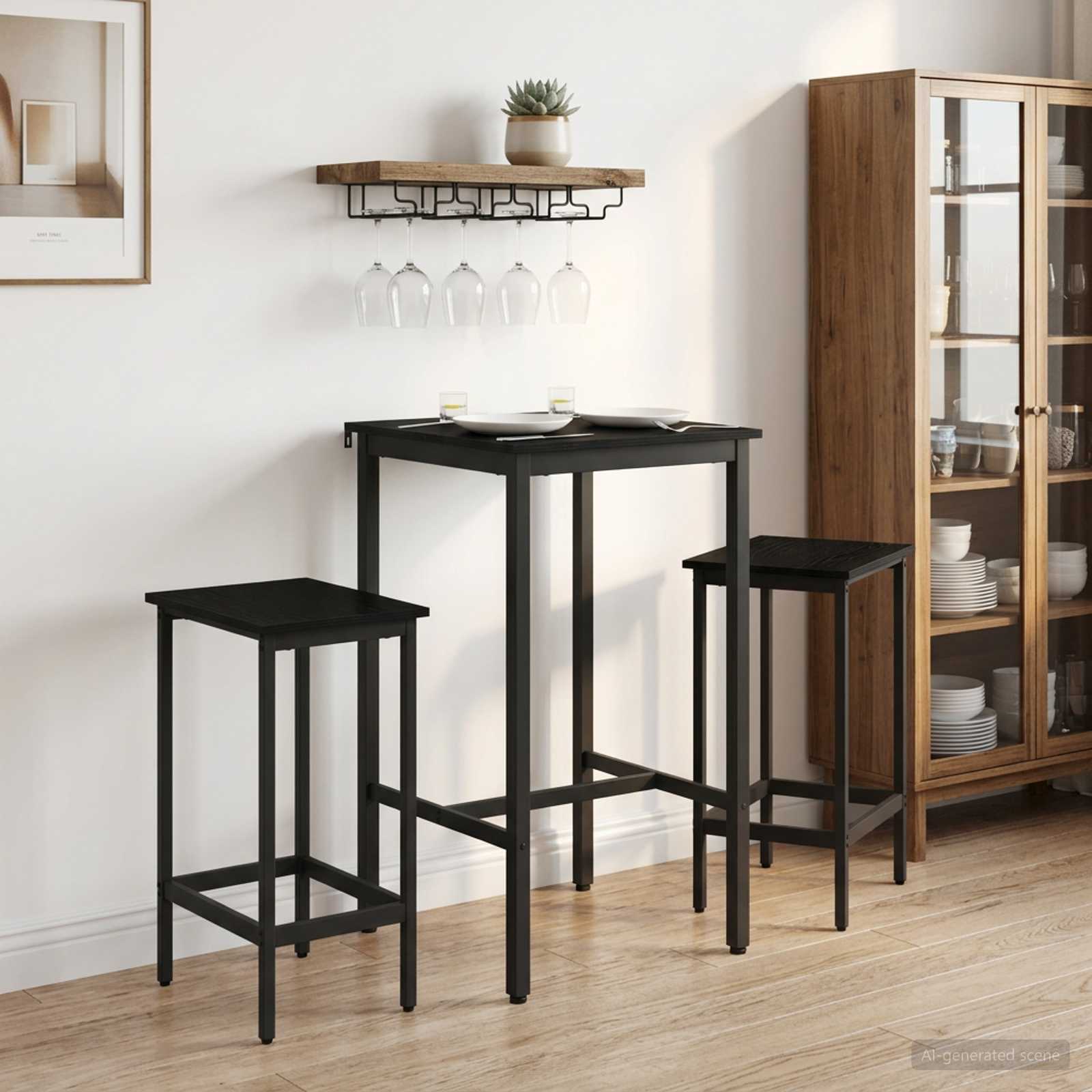 Stol za bar 52 x 52 x 90 cm Konstruirano drvo Crni hrast
