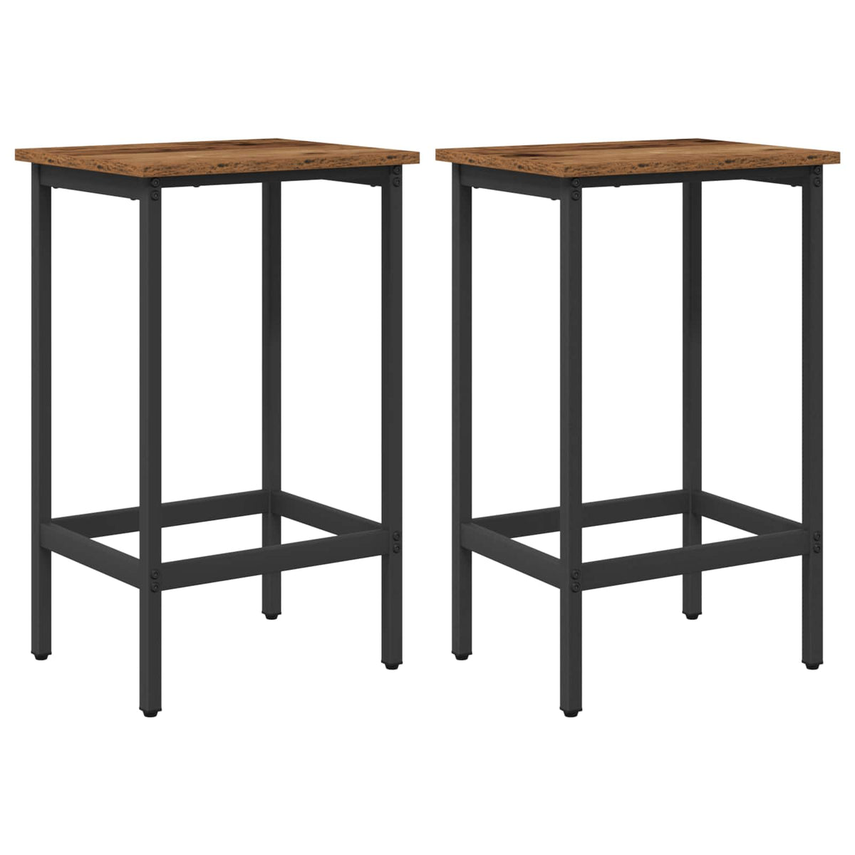Barska stolica 2 kom. Staro drvo 40 x 32 x 64 cm