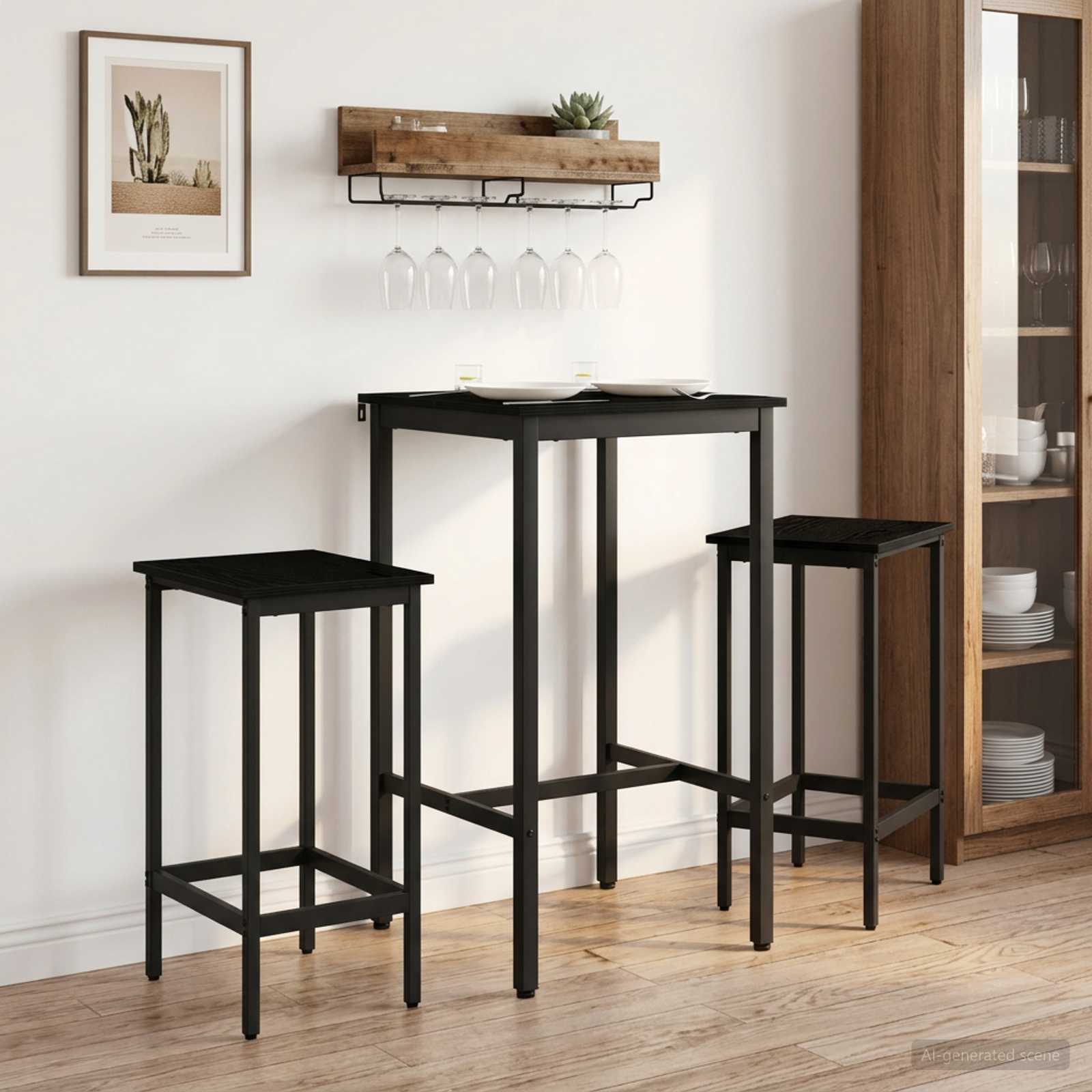 Stol za bar 52 x 52 x 110 cm Konstruirano drvo Crni hrast