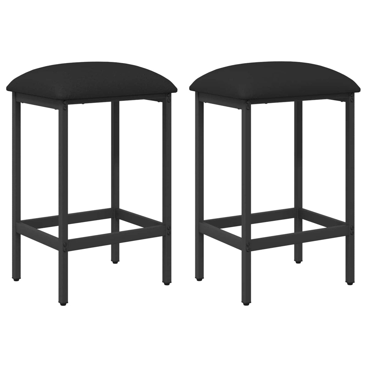 Barska stolica 2 kom. Crna 40 x 32 x 64 cm Konstruirano drvo