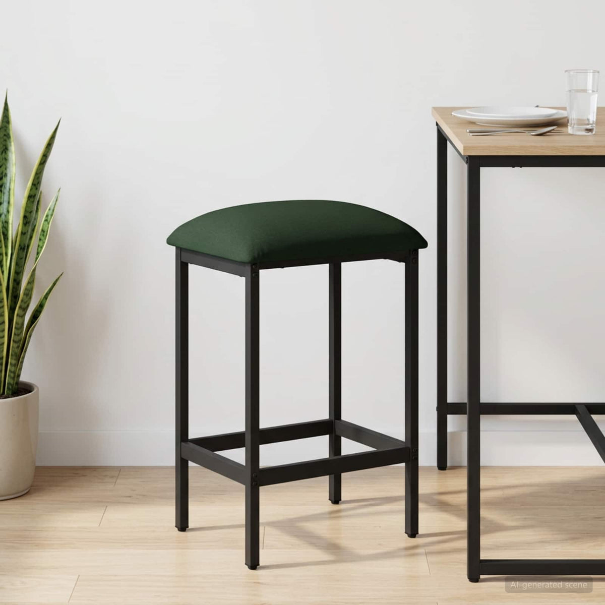 Barska stolica Tamnozelena 40 x 32 x 74 cm Konstruirano drvo
