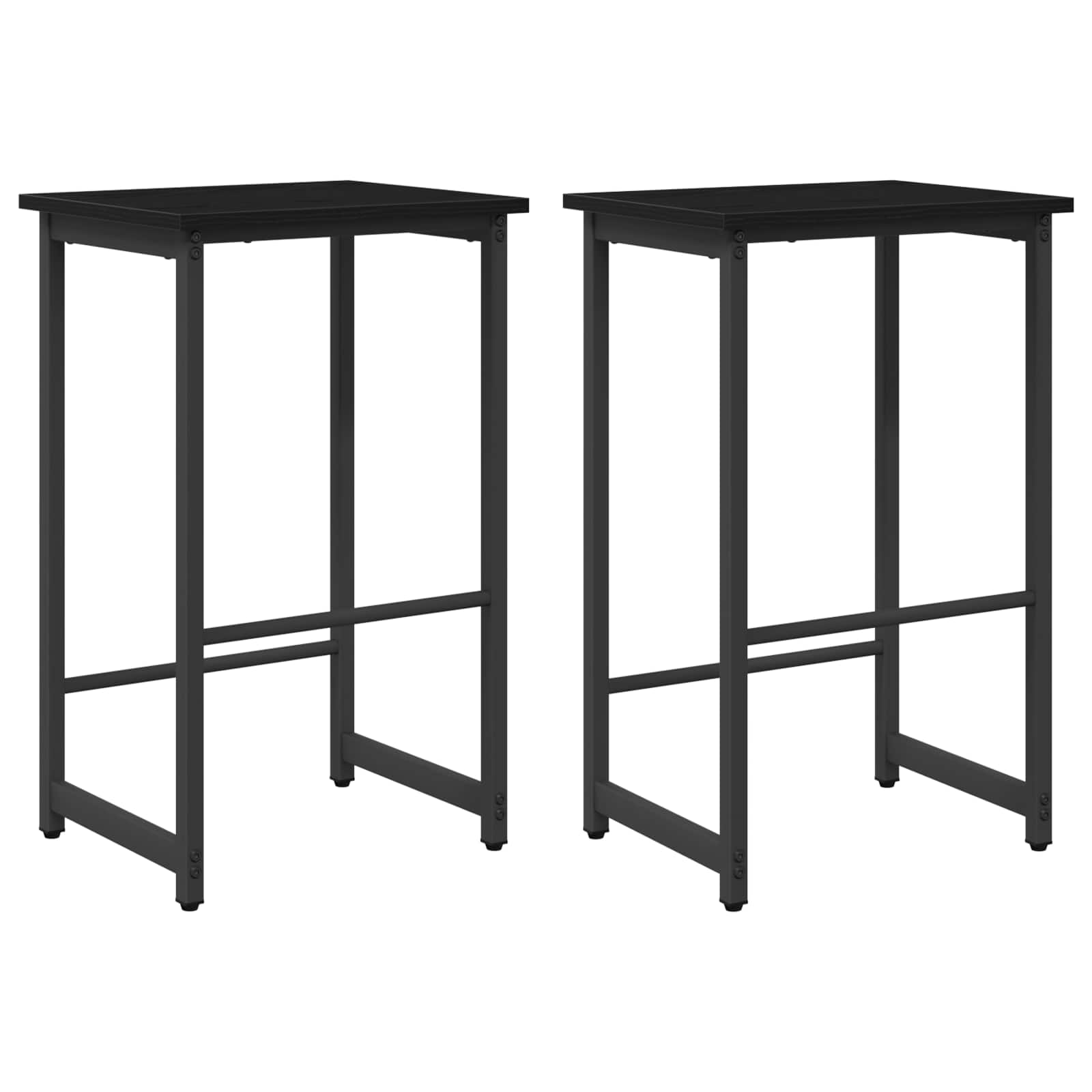 Barska stolica 2 kom. Crni hrast 40 x 32 x 74 cm