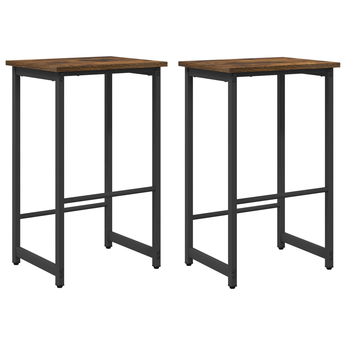 Barska stolica 2 kom. Dimljeni hrast 40 x 32 x 74 cm