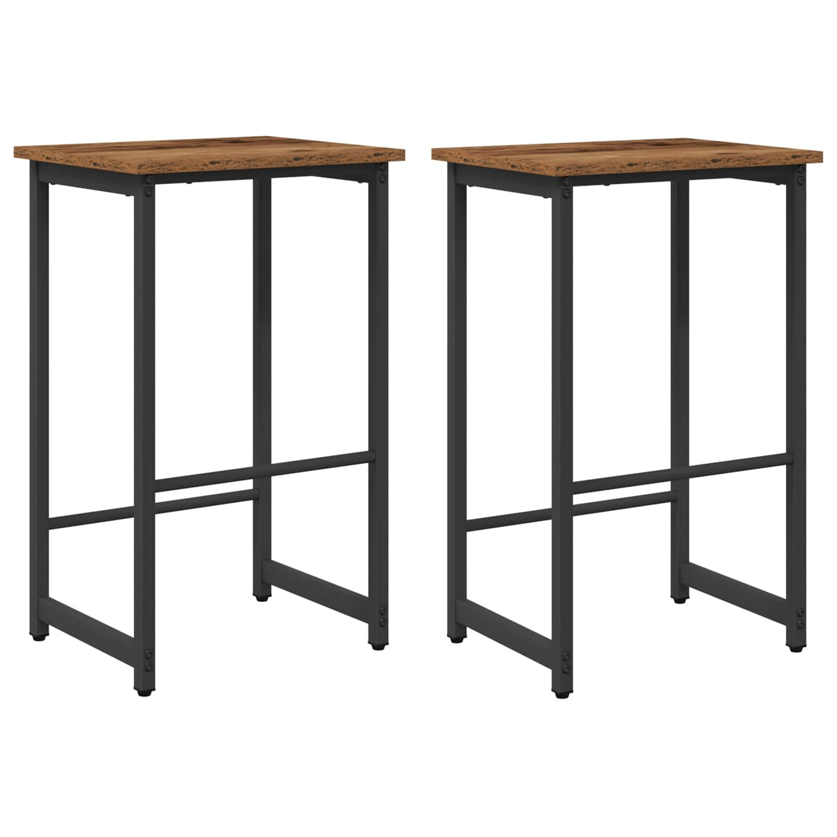 Barska stolica 2 kom. Staro drvo 40 x 32 x 74 cm