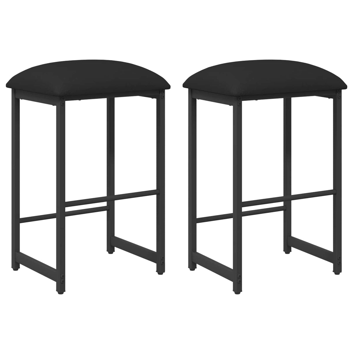 Barska stolica 2 kom. Crna 40 x 32 x 64 cm Konstruirano drvo