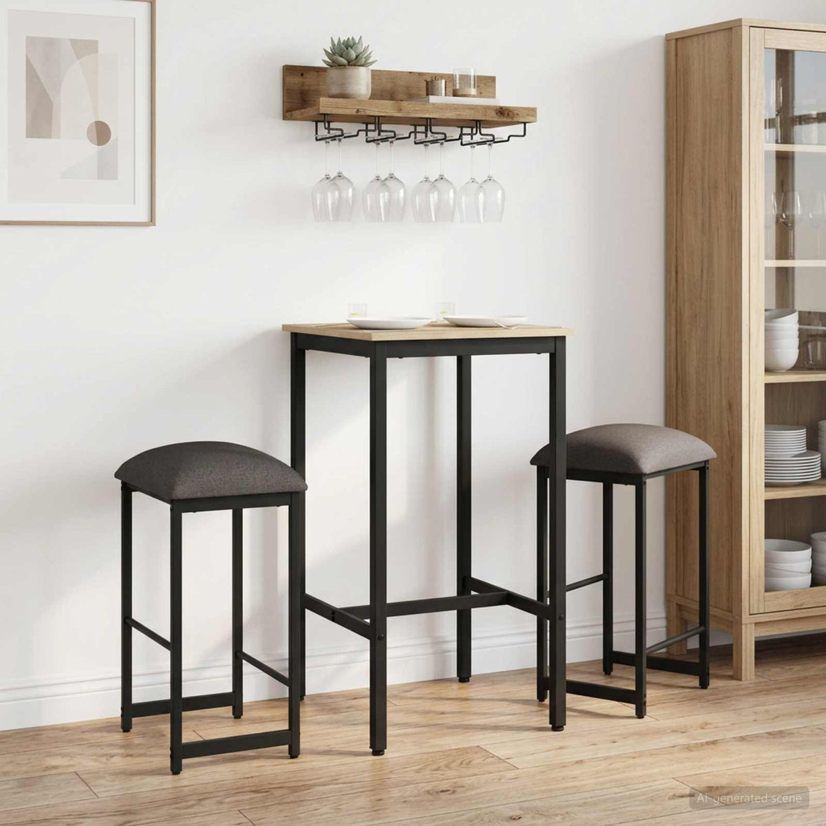 Barska stolica 2 kom. Svjetlosiva 40 x 32 x 74 cm