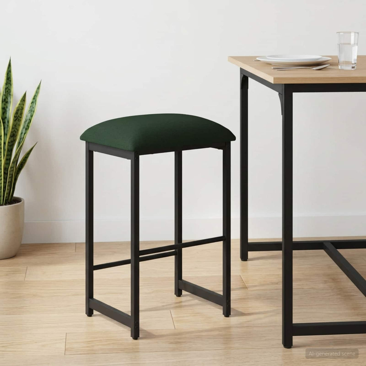 Barska stolica Tamnozelena 40 x 32 x 74 cm Konstruirano drvo