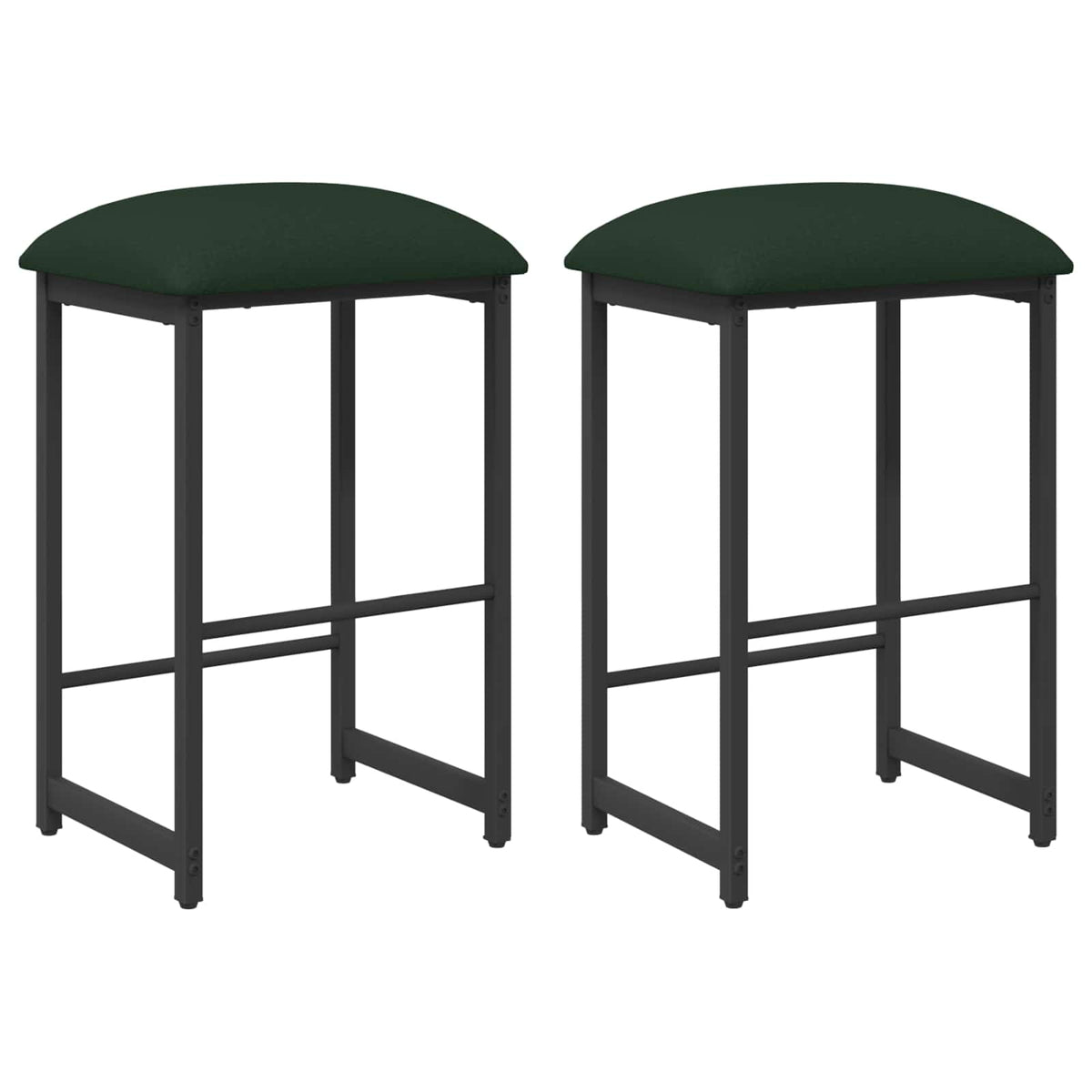 Barska stolica 2 kom. Tamnozelena 40 x 32 x 74 cm
