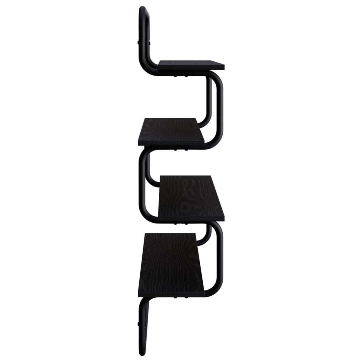 Polica sa 4 nivoa Crni hrast 40 x 24,5 x 104 cm