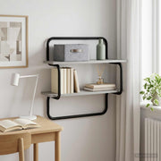 Zidna polica na 2 razine Siva Sonoma 80 x 24,5 x 61 cm