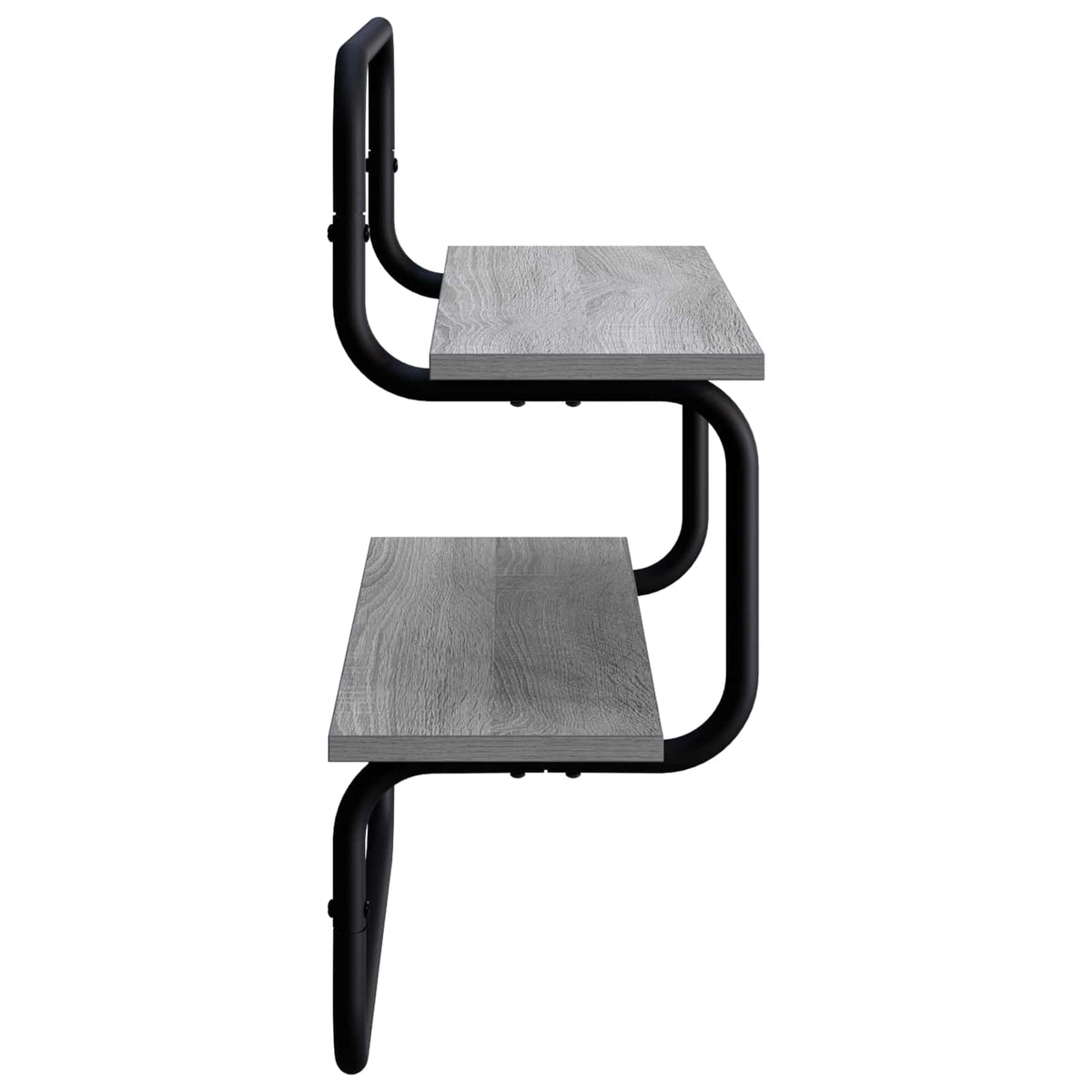 Zidna polica na 2 razine Siva Sonoma 80 x 24,5 x 61 cm