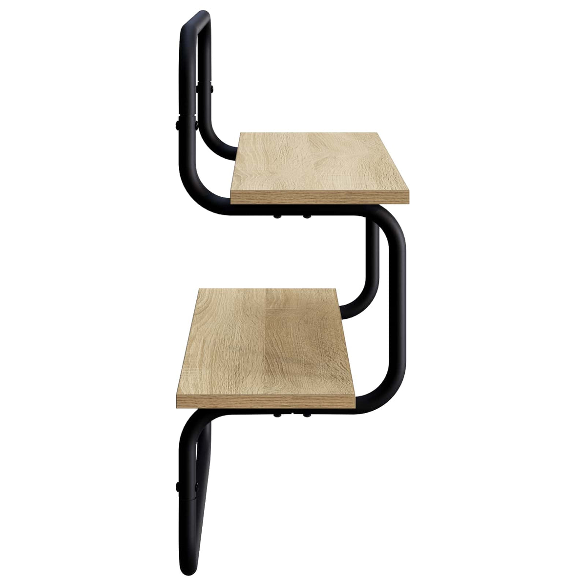 Zidna polica s 2 razine Hrast sonoma 40 x 24,5 x 61 cm