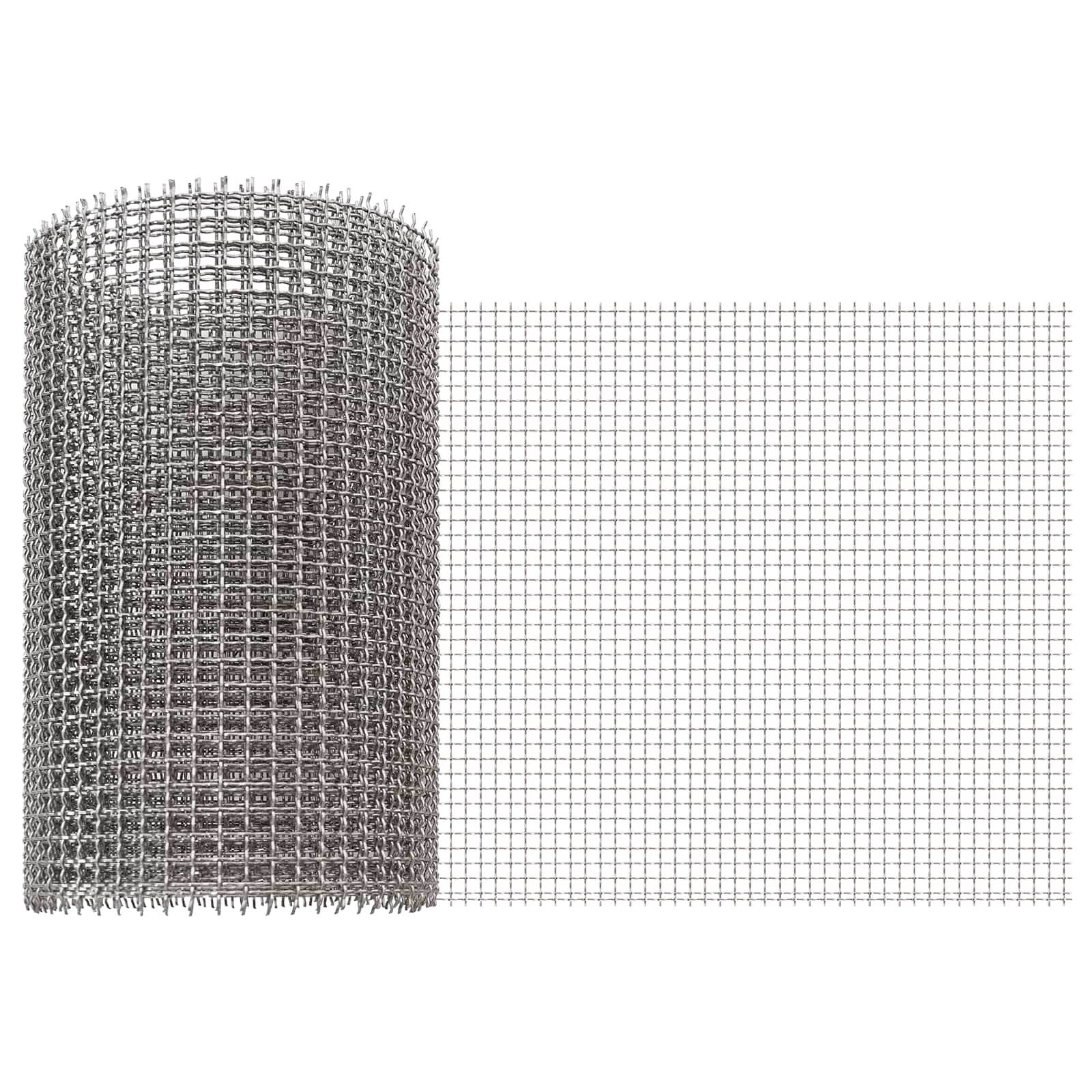 Mrežna tkanina 20 x 1000 cm 3 Mesh Nehrđajući čelik 201 Srebrna