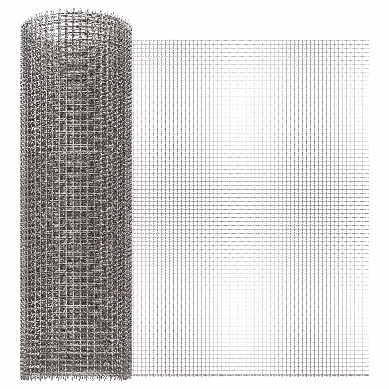 Mrežna tkanina 40 x 1000 cm 3 Mesh Nehrđajući čelik 201 Srebrna