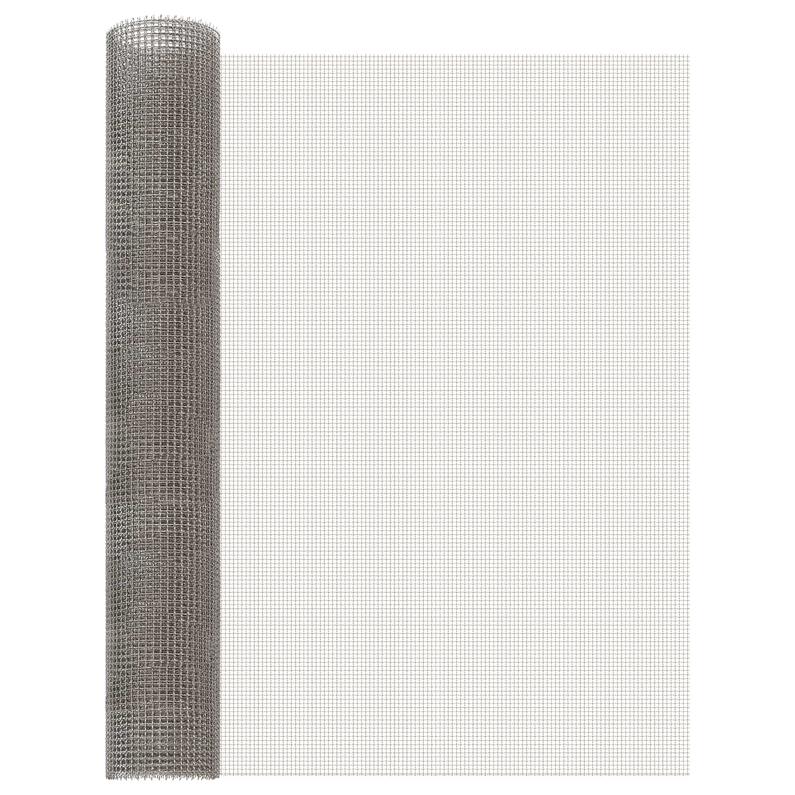 Mrežna tkanina 80 x 1000 cm 3 Mesh Nehrđajući čelik 201 Srebrna