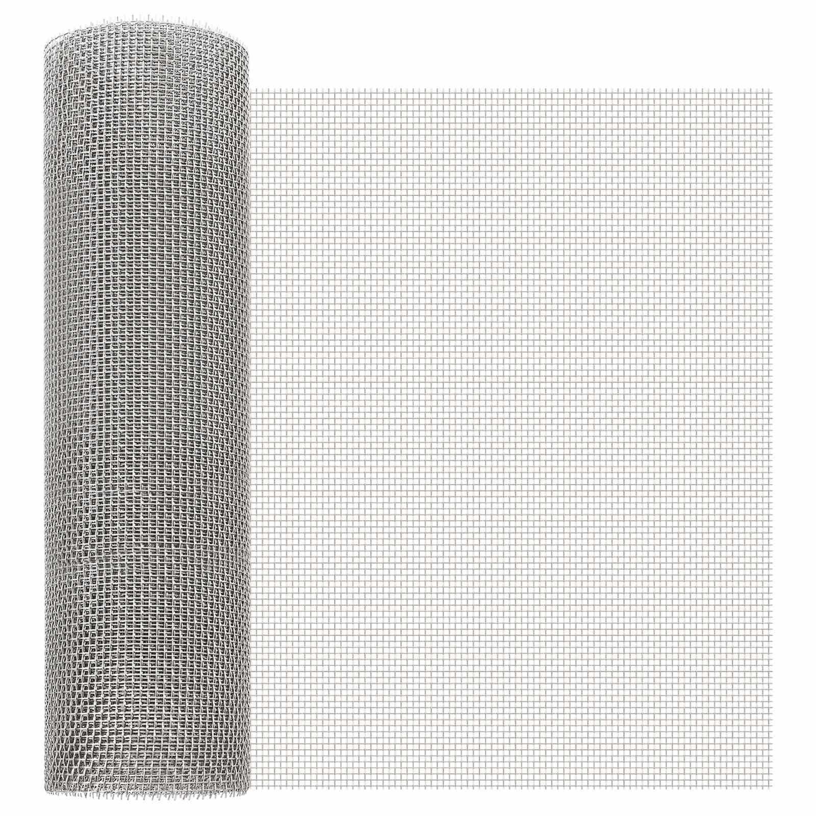 Mrežna tkanina 40 x 1000 cm 6 Mesh Nehrđajući čelik 201 Srebrna