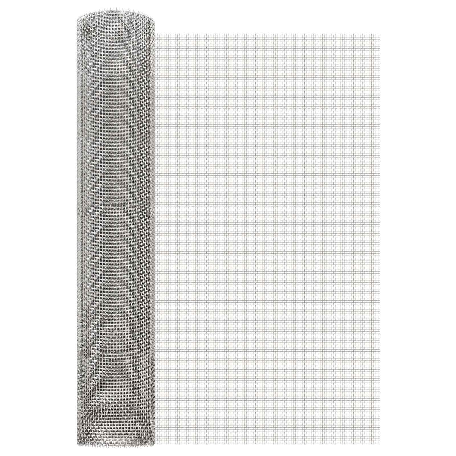 Mrežna tkanina 60 x 1000 cm 6 Mesh Nehrđajući čelik 201 Srebrna