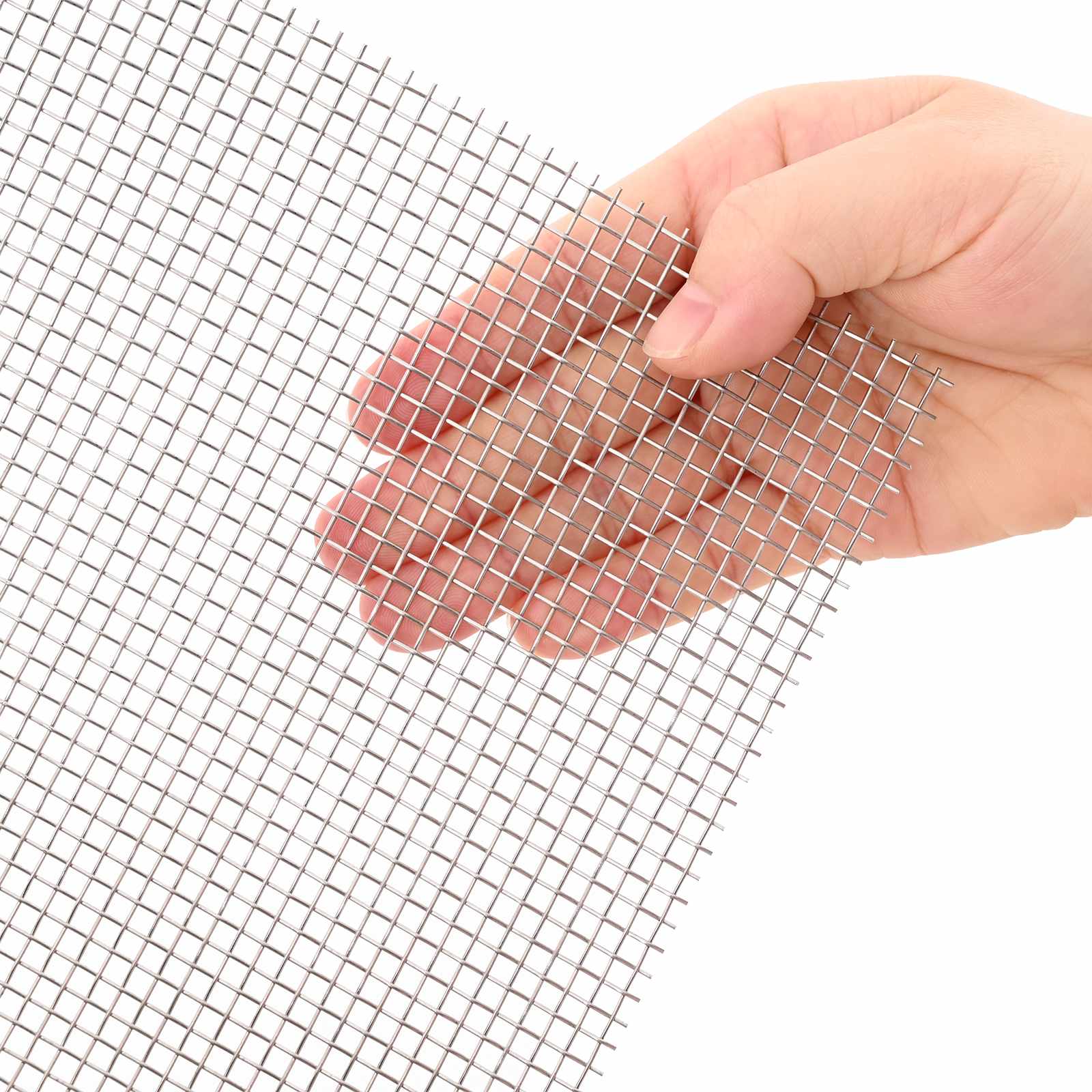 Mrežna tkanina 120 x 200 cm 6 Mesh Nehrđajući čelik 201 Srebrna