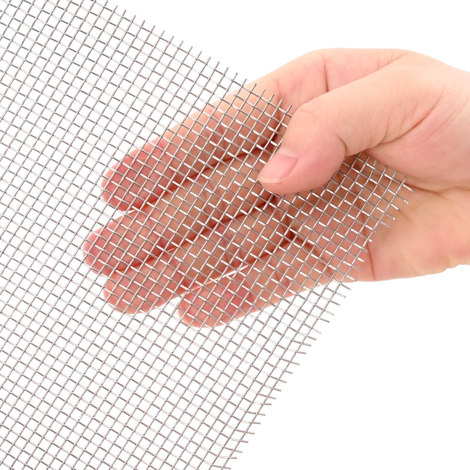 Mrežna tkanina 100 x 500 cm 8 Mesh Nehrđajući čelik 201 Srebrna
