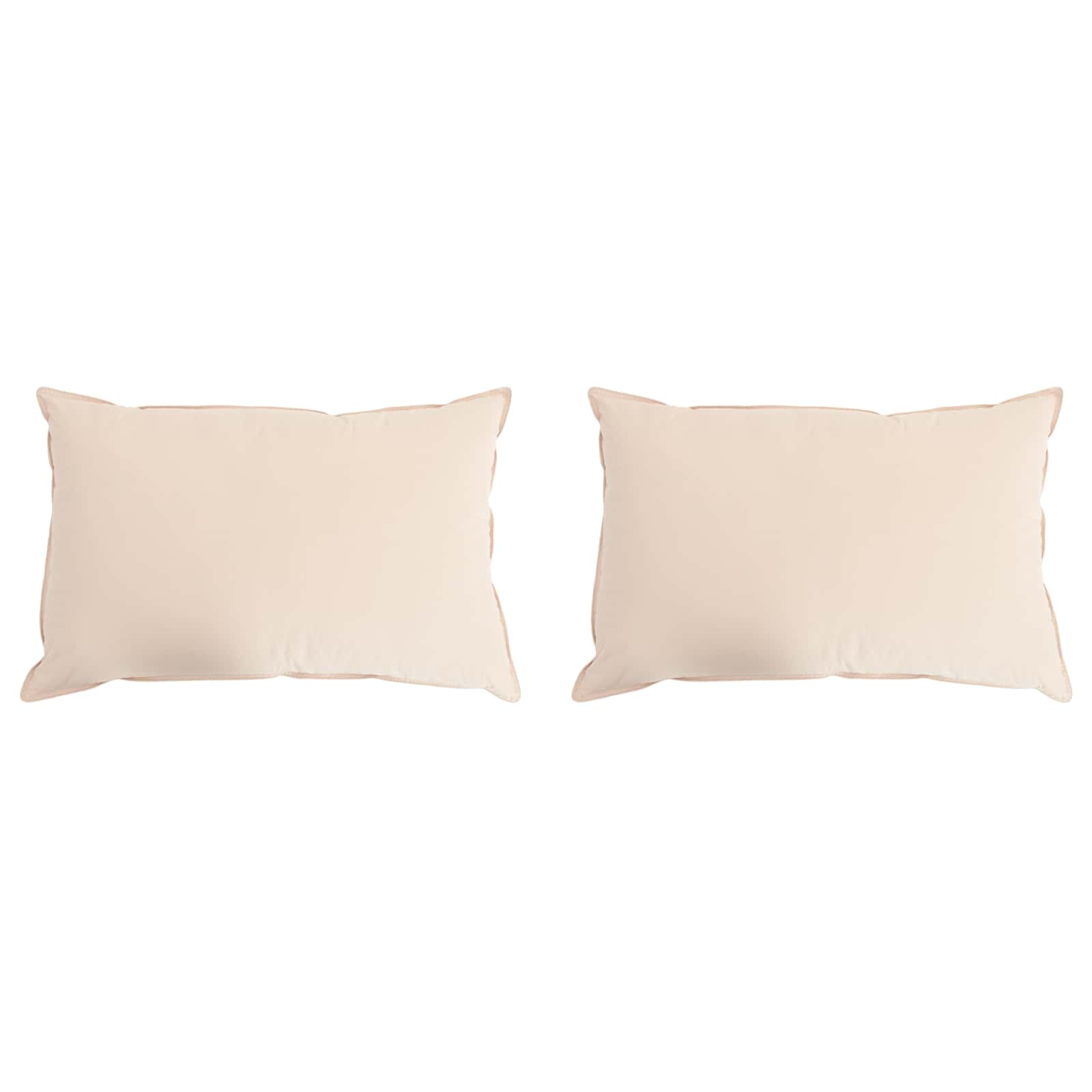 Jastuk 2 pcs Bež 40 x 80 cm Kapok vlakno