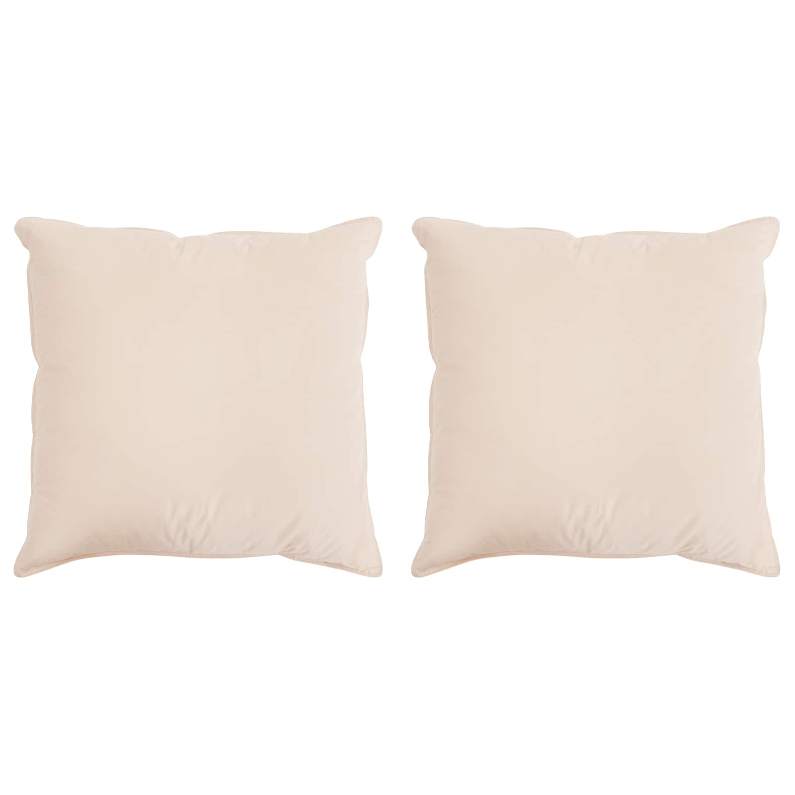 Jastuk 2 pcs Bež 65 x 65 cm Kapok vlakno