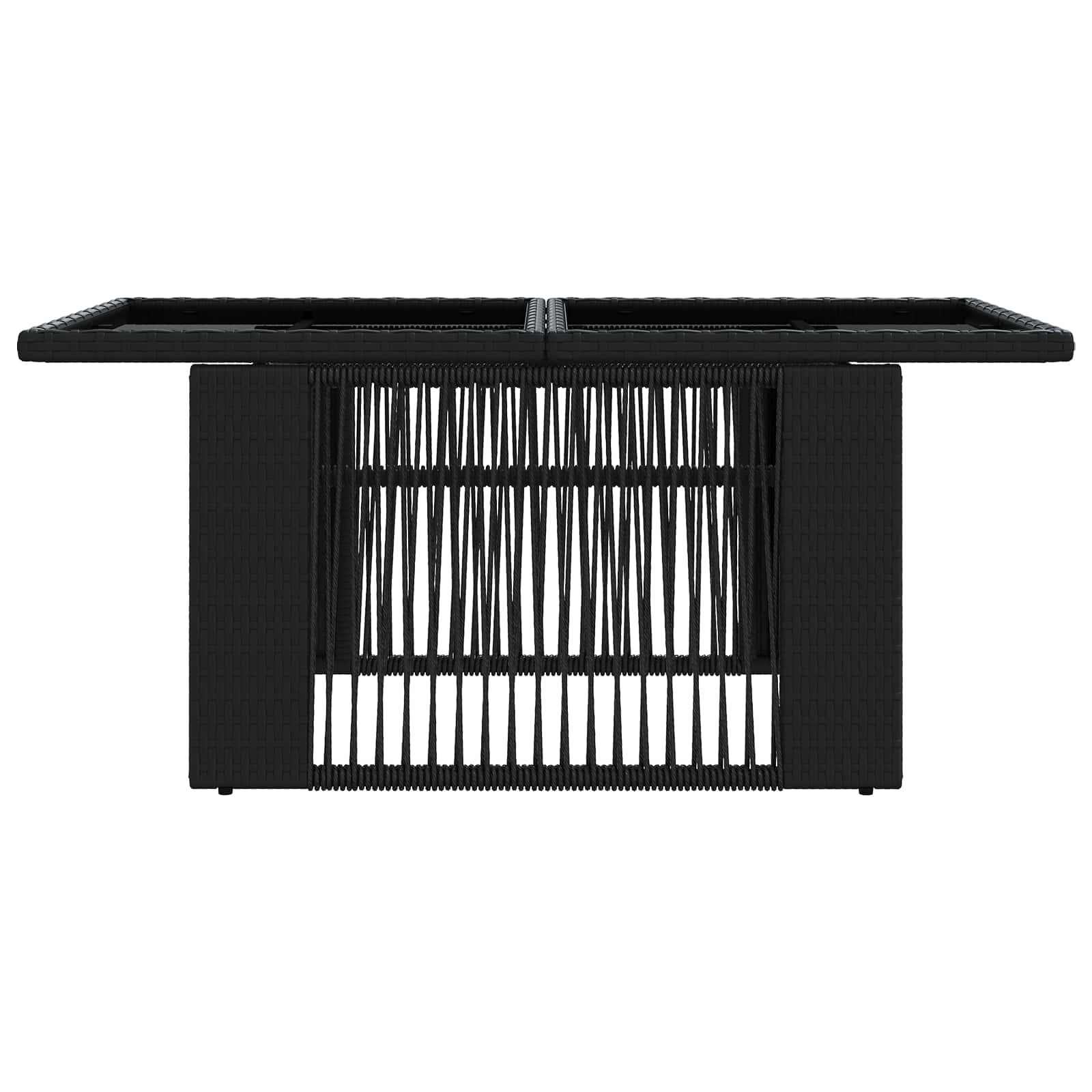 Stol za vrt Crna 100 x 55 x 37 cm PE Rattan i Staklo