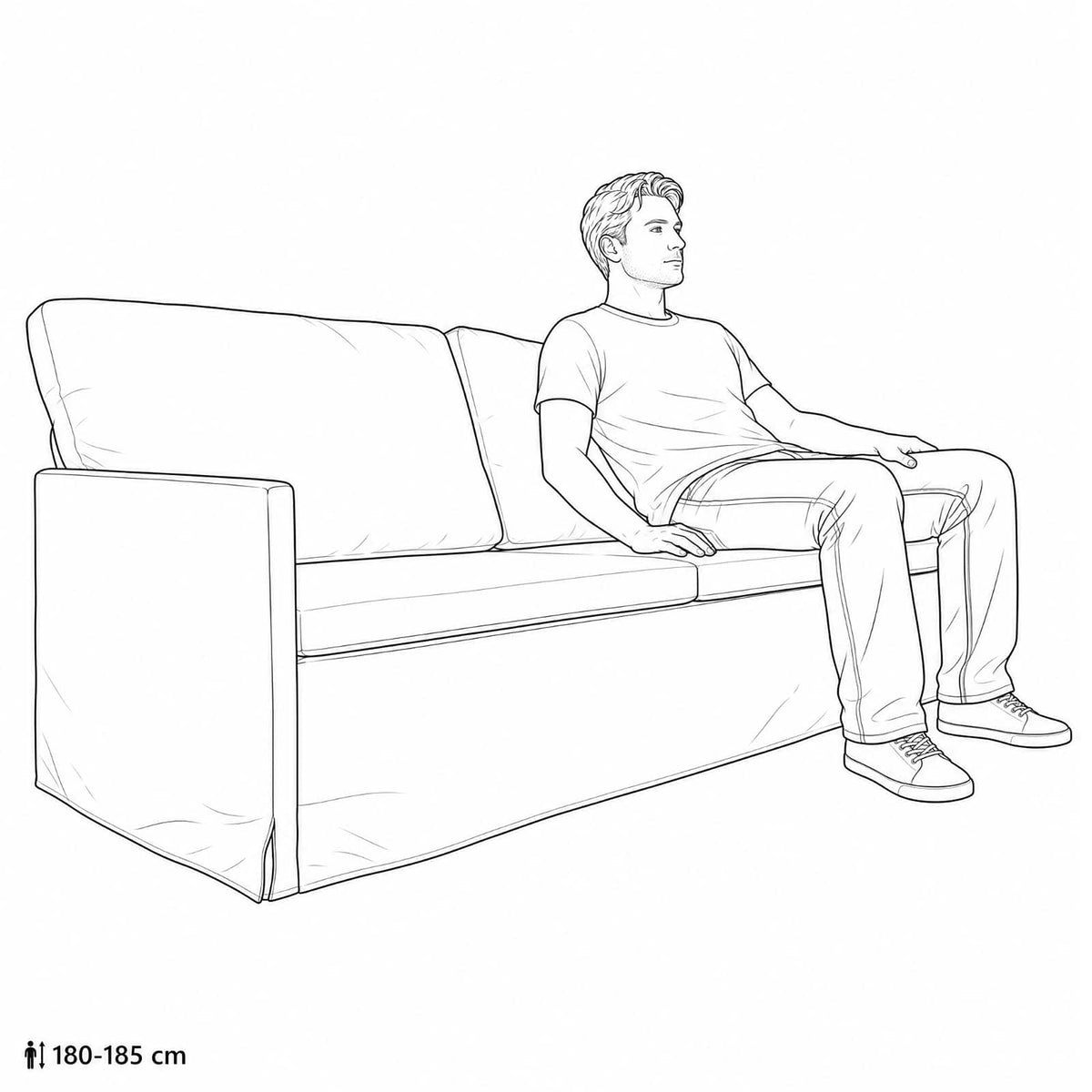 Sofa za 3 osobe Svjetlosiva 190 x 81 x 82 cm Baršun