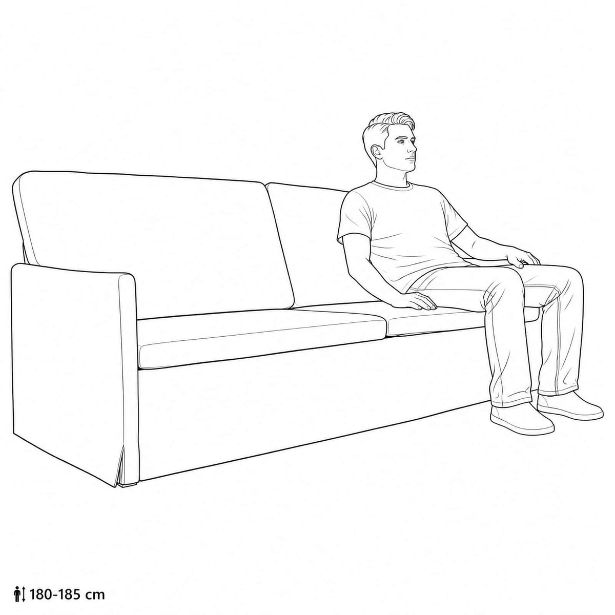 Sofa za 3 osobe Tirkizna 220 x 81 x 82 cm Baršun