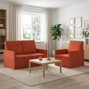 Set sofe 2 pcs Crvena narančasta Kordura tekstil