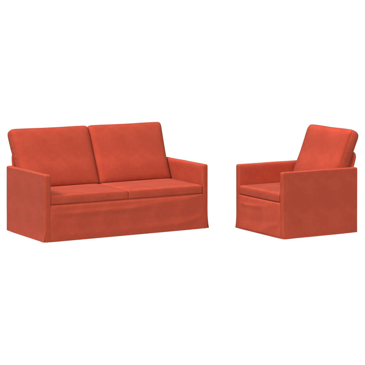 Set sofe 2 pcs Crvena narančasta Kordura tekstil