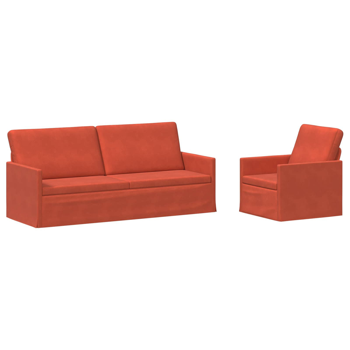 Set sofe 2 pcs Crvena narančasta Kordura tekstil