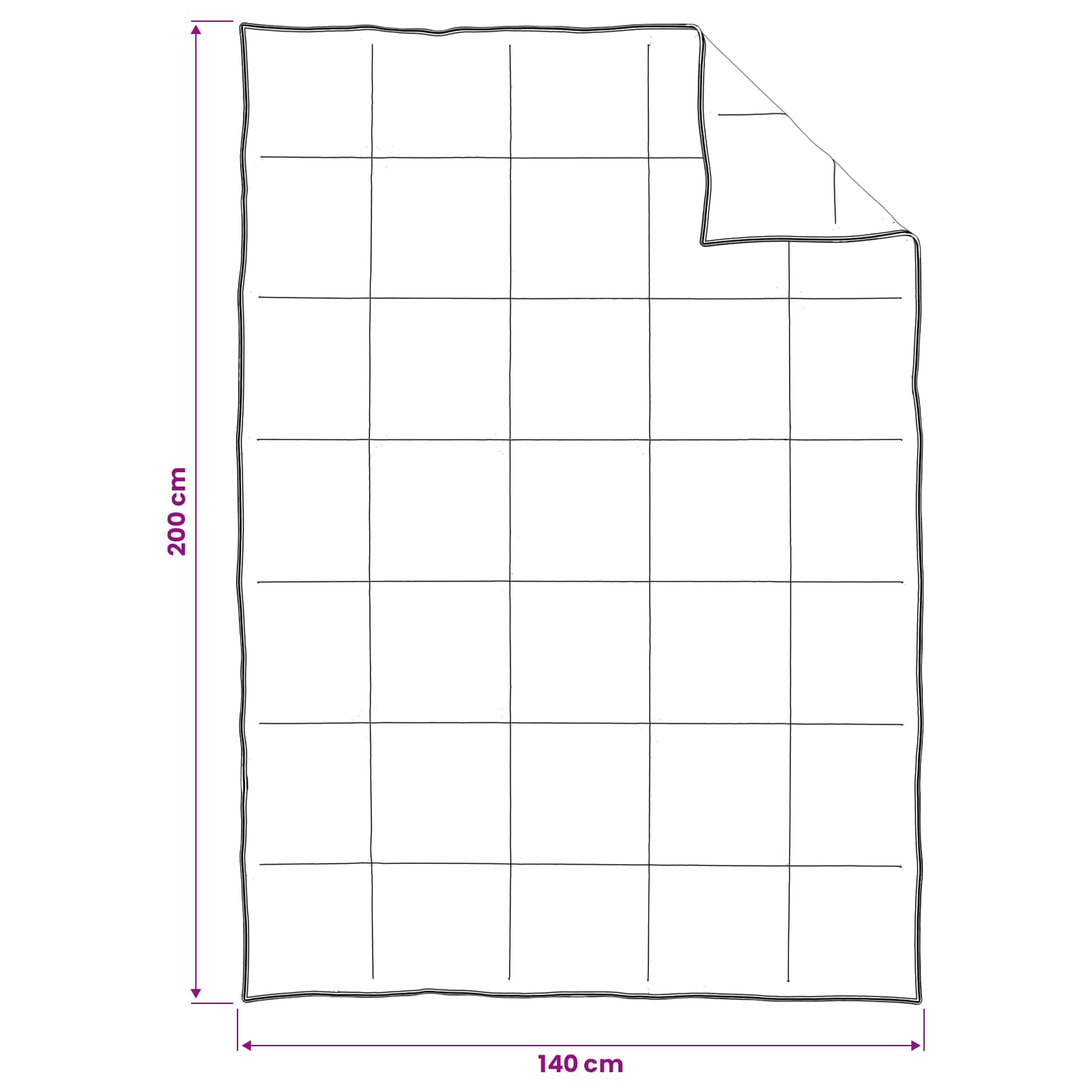 Set deka 2 kom. 140 x 200 cm Ljeto 850 gsm 100% prirodni kapok