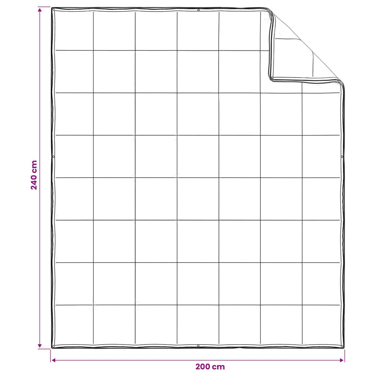 Set deka 2 kom. 200 x 240 cm Kapok i Poliester Bež