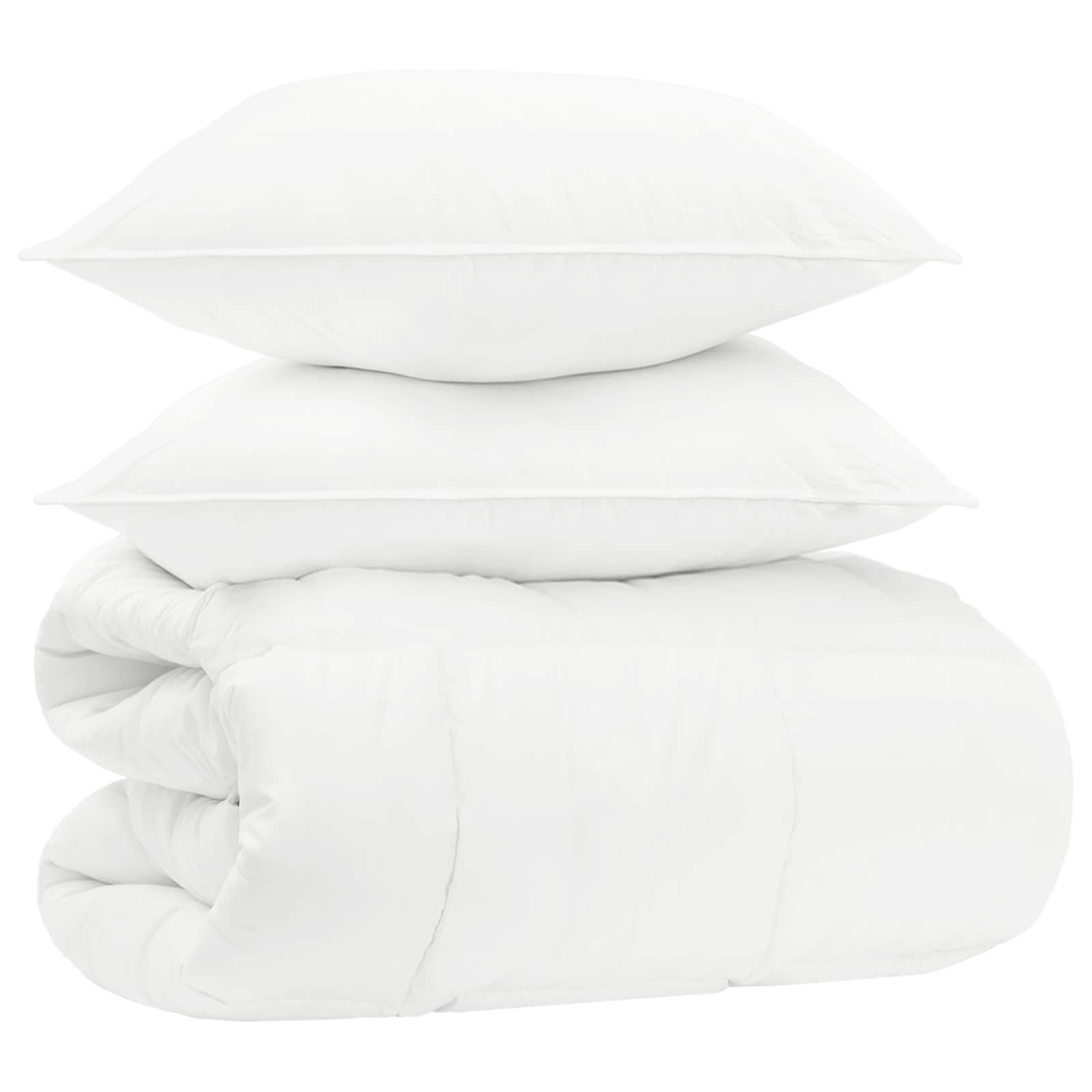 Set pokrivača 220 x 260 cm Ne Pamuk, bambus, poliester Bijela