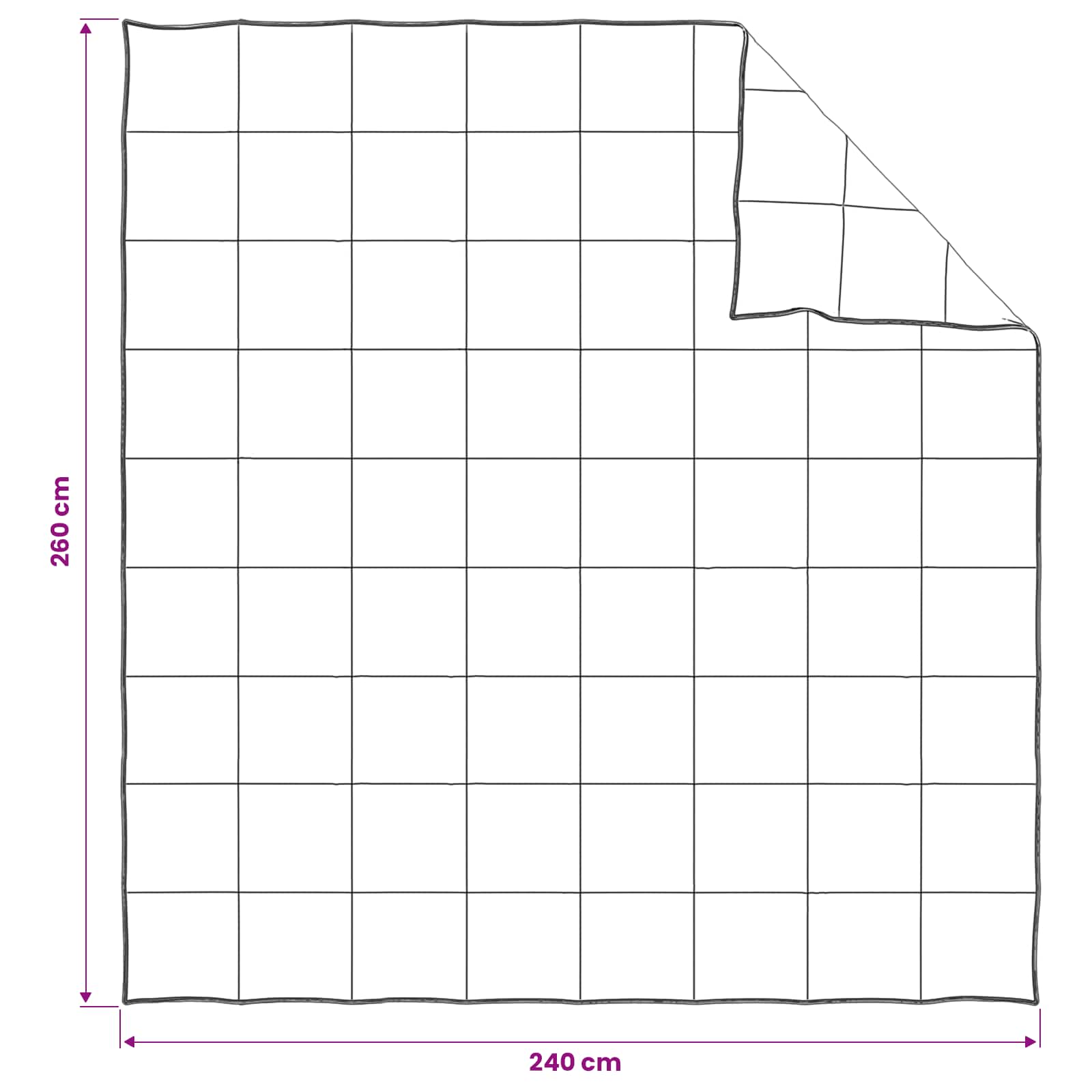 Set deka 2 kom. 240 x 260 cm Ljeto 150 gsm Bambusovo vlakno