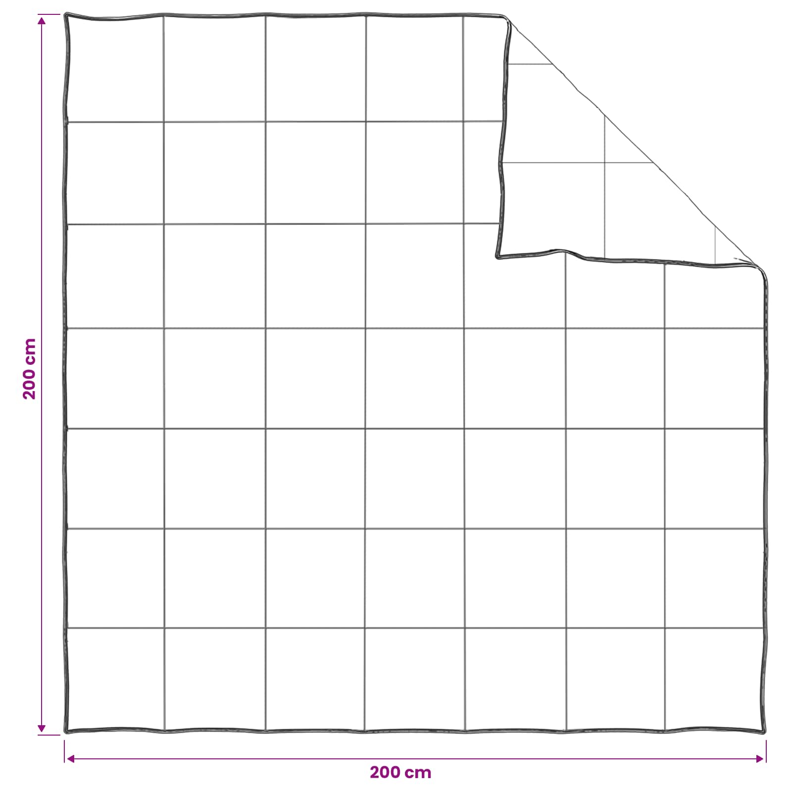 Posteljina i jastučnica 3 kom. 200 x 200 cm Zima 720 g/kom