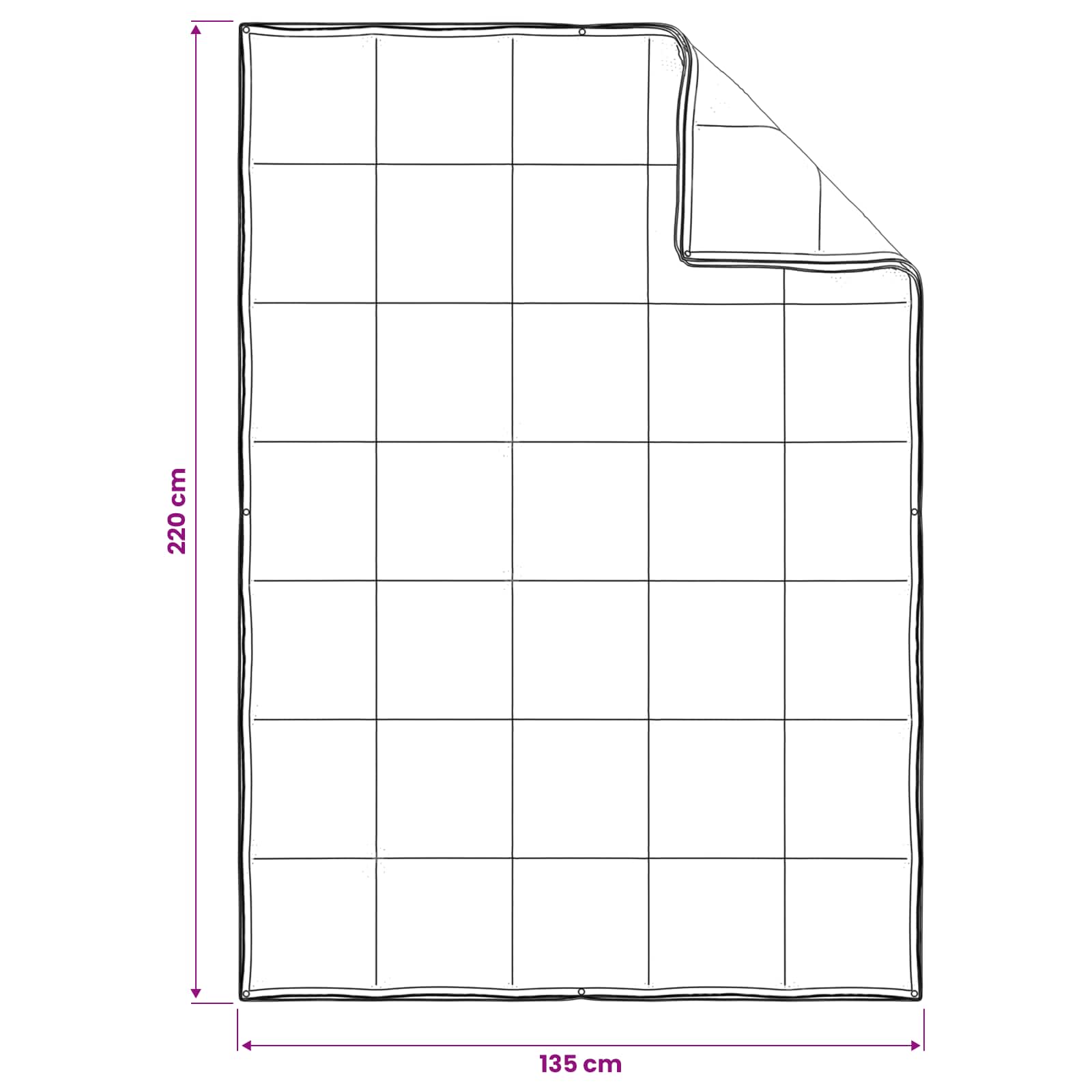 Set deka 3 kom. 135 x 220 cm Sve sezone Bambus Bijela