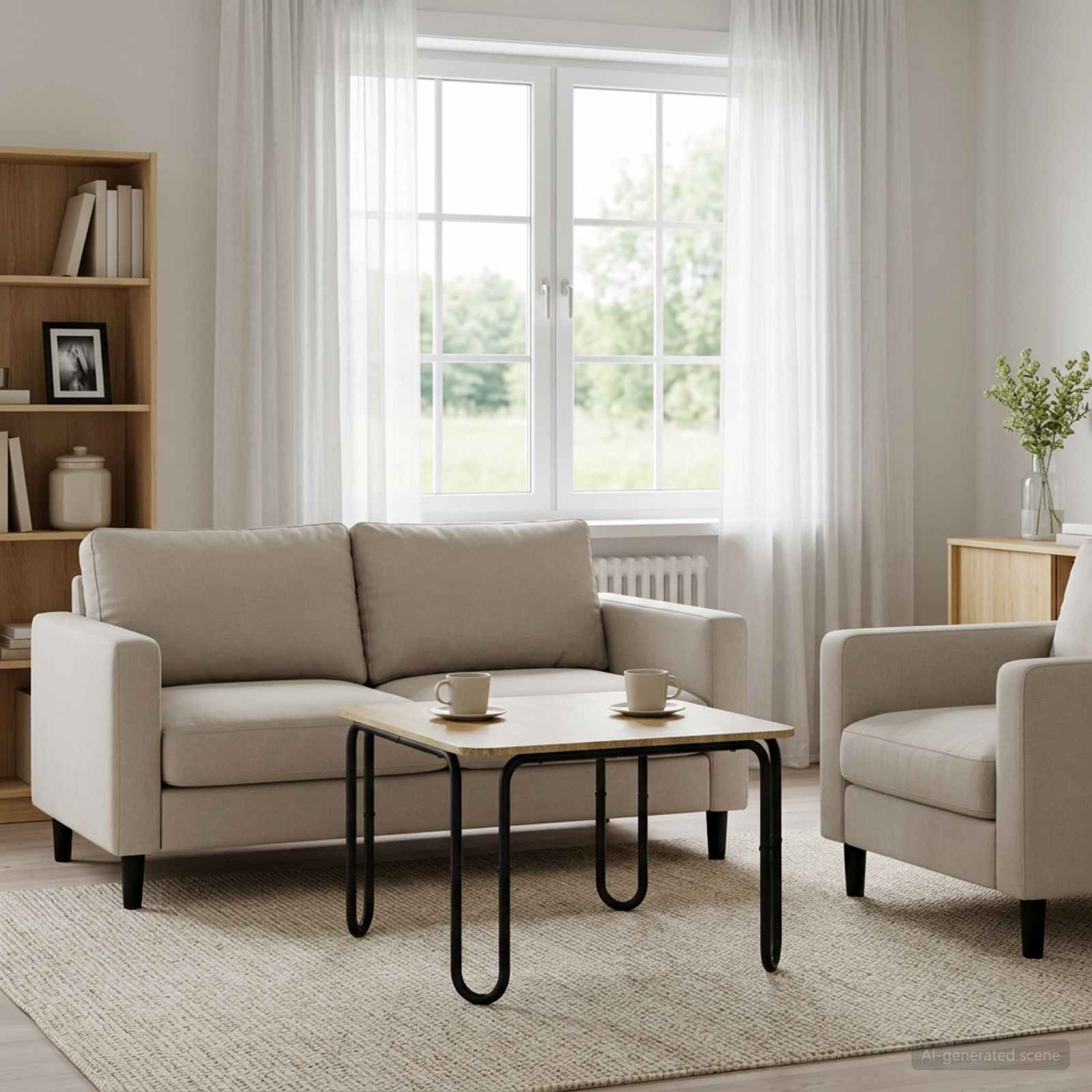 Stolić za kavu Hrast sonoma 59 x 59 x 45 cm Konstruirano drvo