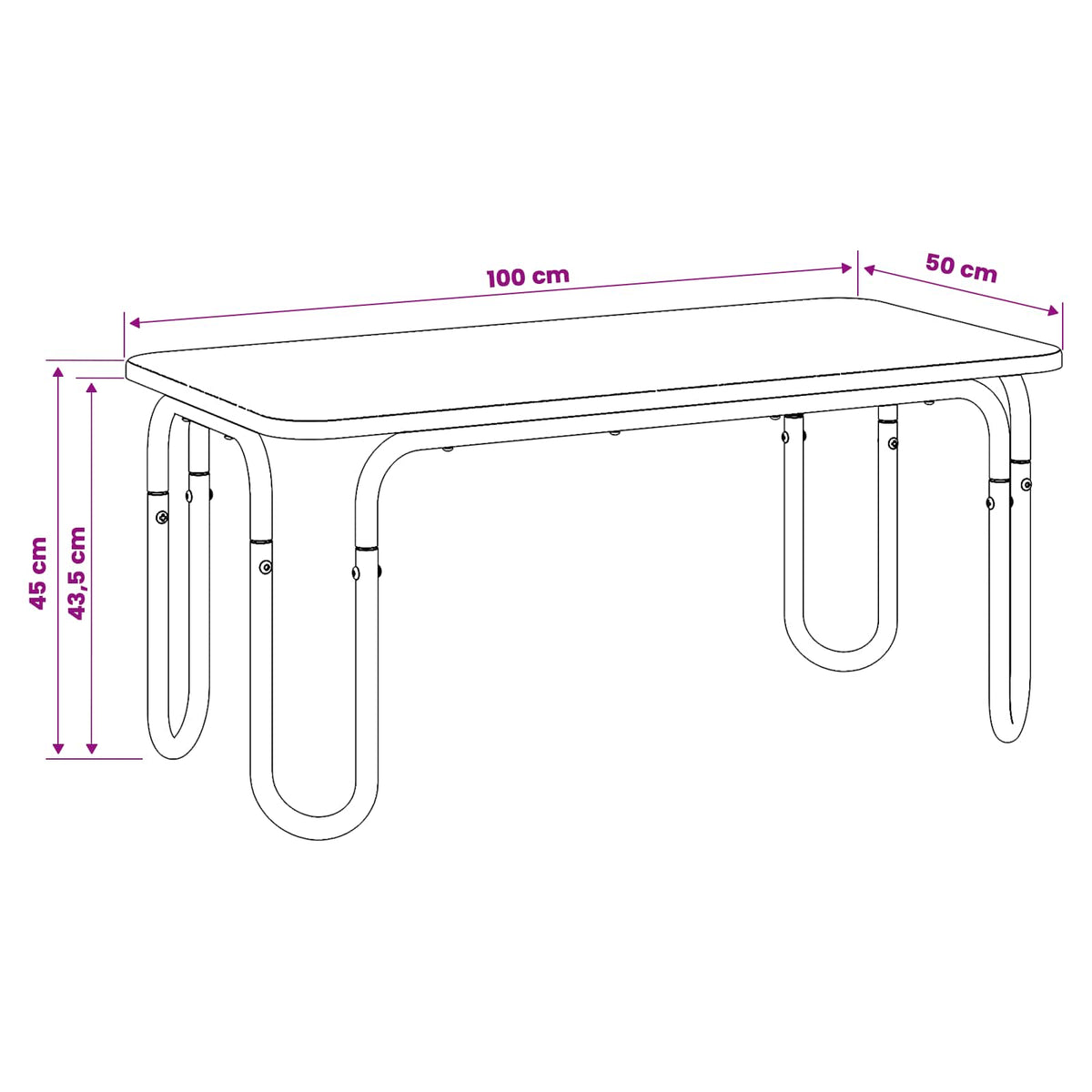 Stolić za kavu Hrast sonoma 100 x 50 x 45 cm Konstruirano drvo
