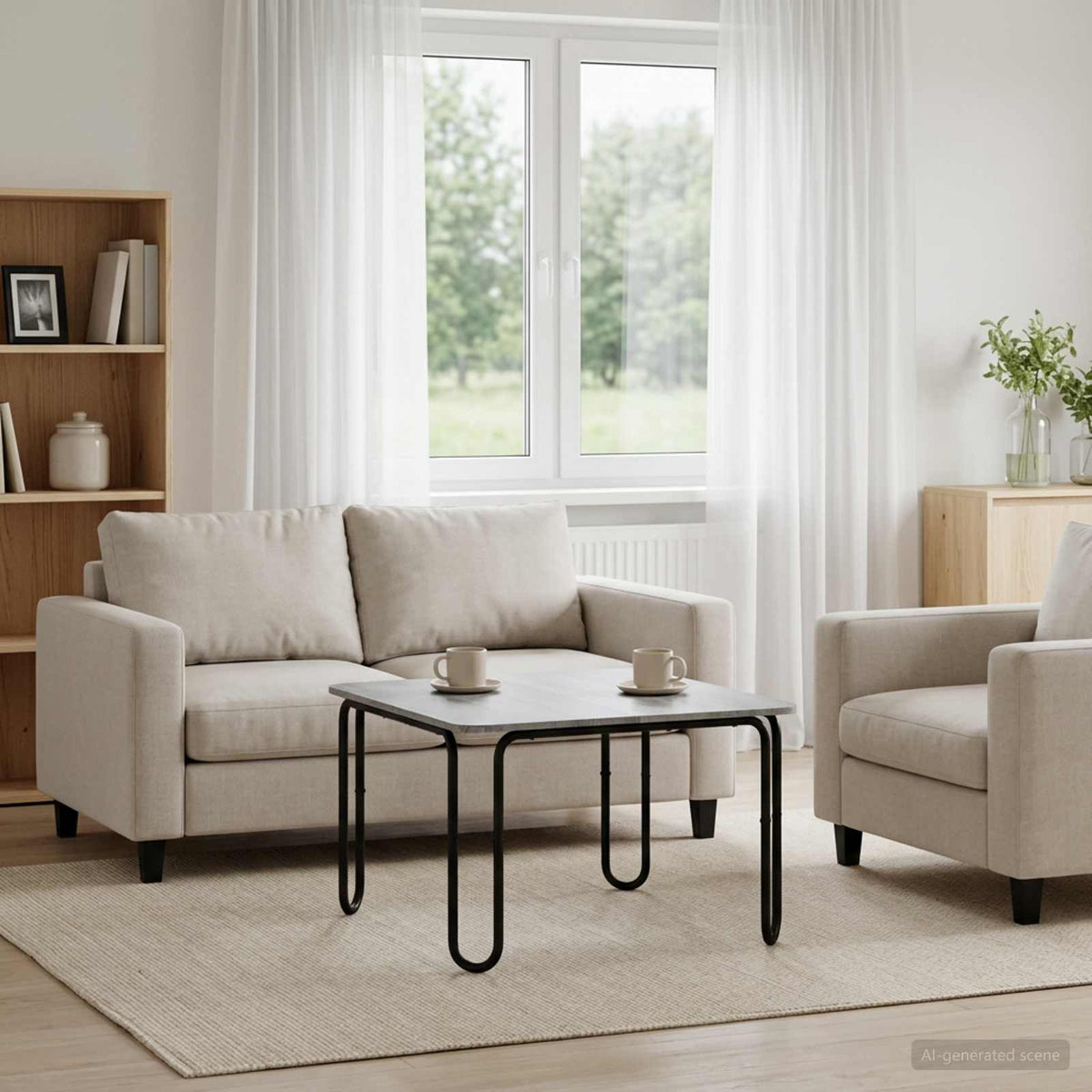 Stolić za kavu Siva Sonoma 79,5 x 79,5 x 45 cm