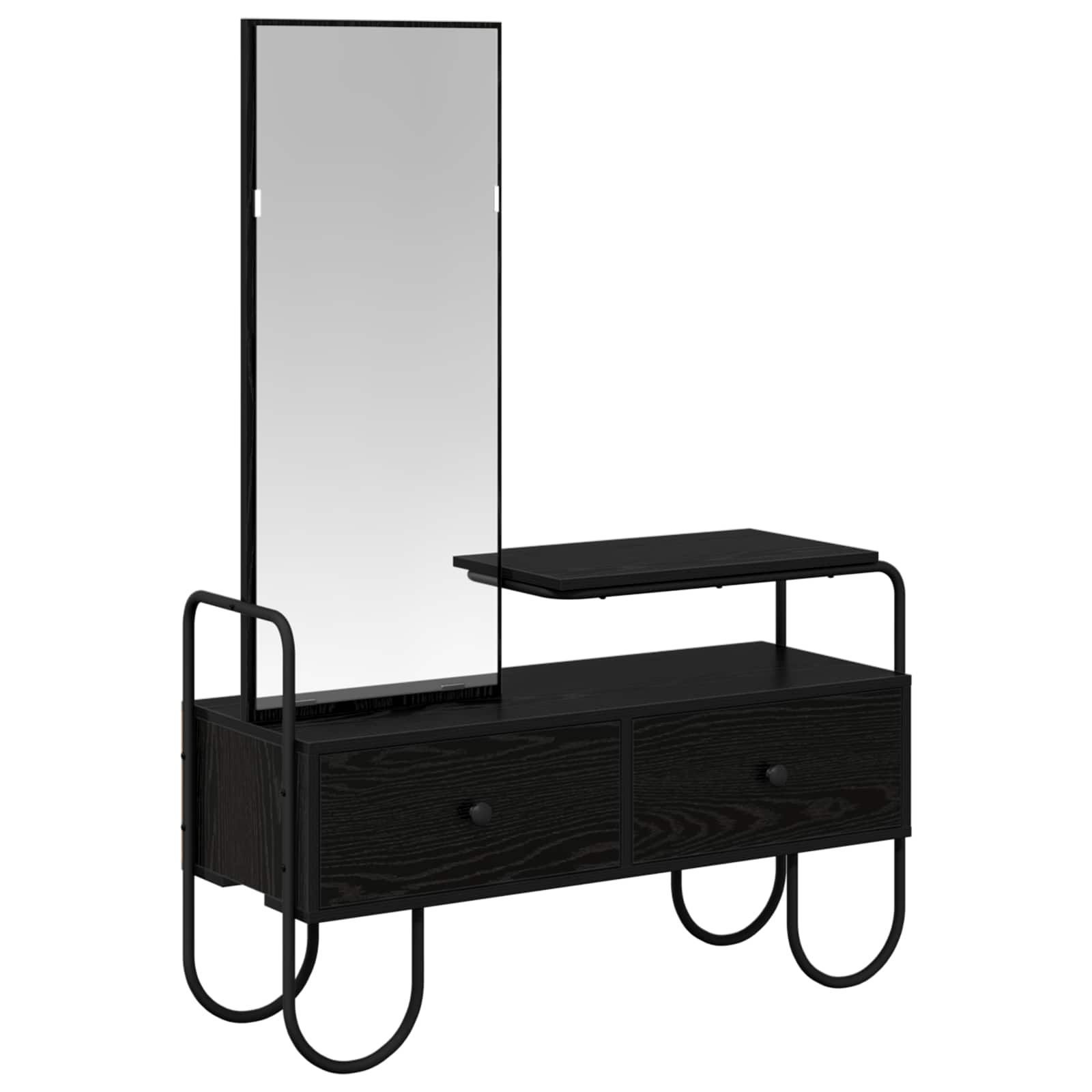 Toaletni stol Crni hrast 100 x 36,5 x 136 cm Konstruirano drvo