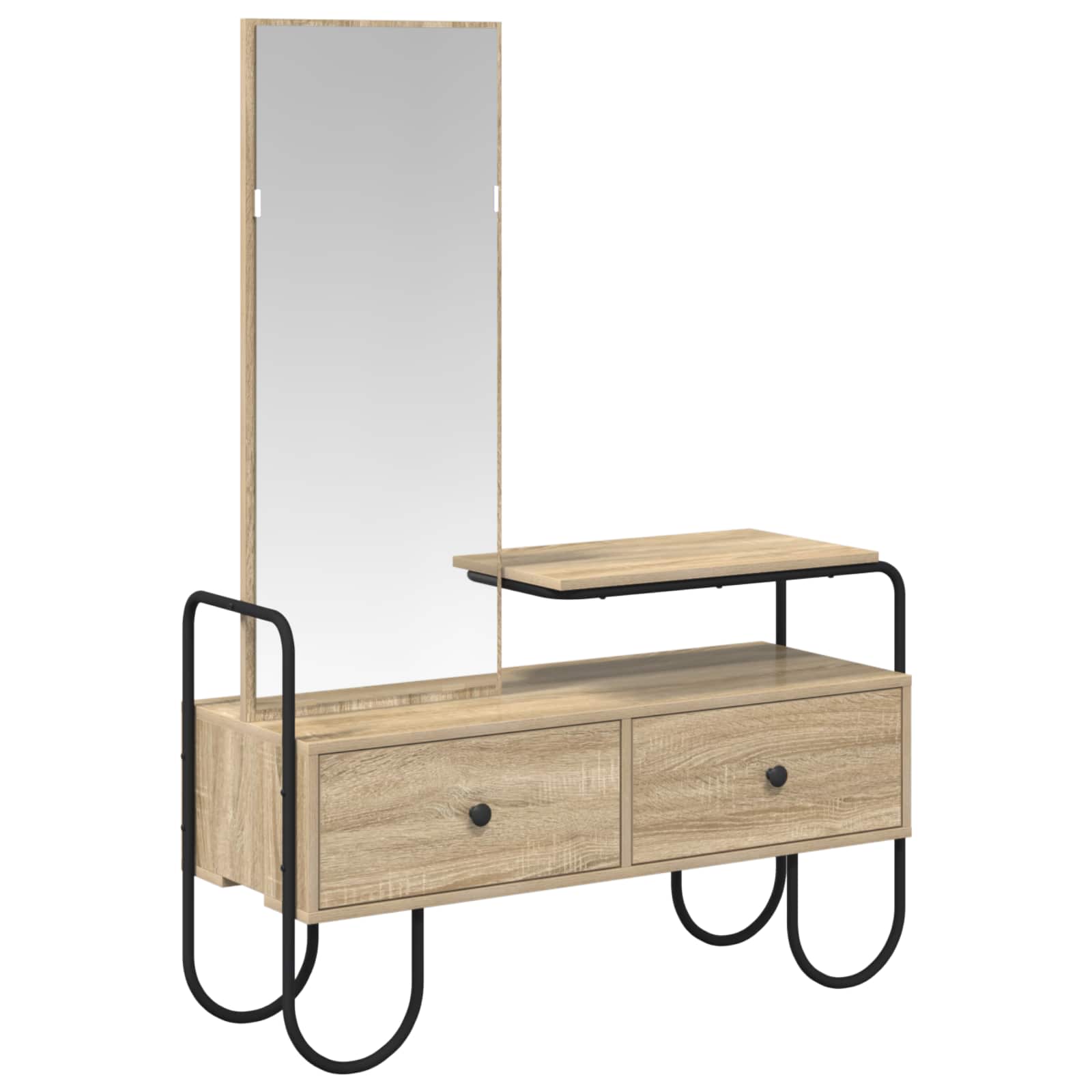 Toaletni stol s ladicama Hrast sonoma 100 x 36,5 x 136 cm