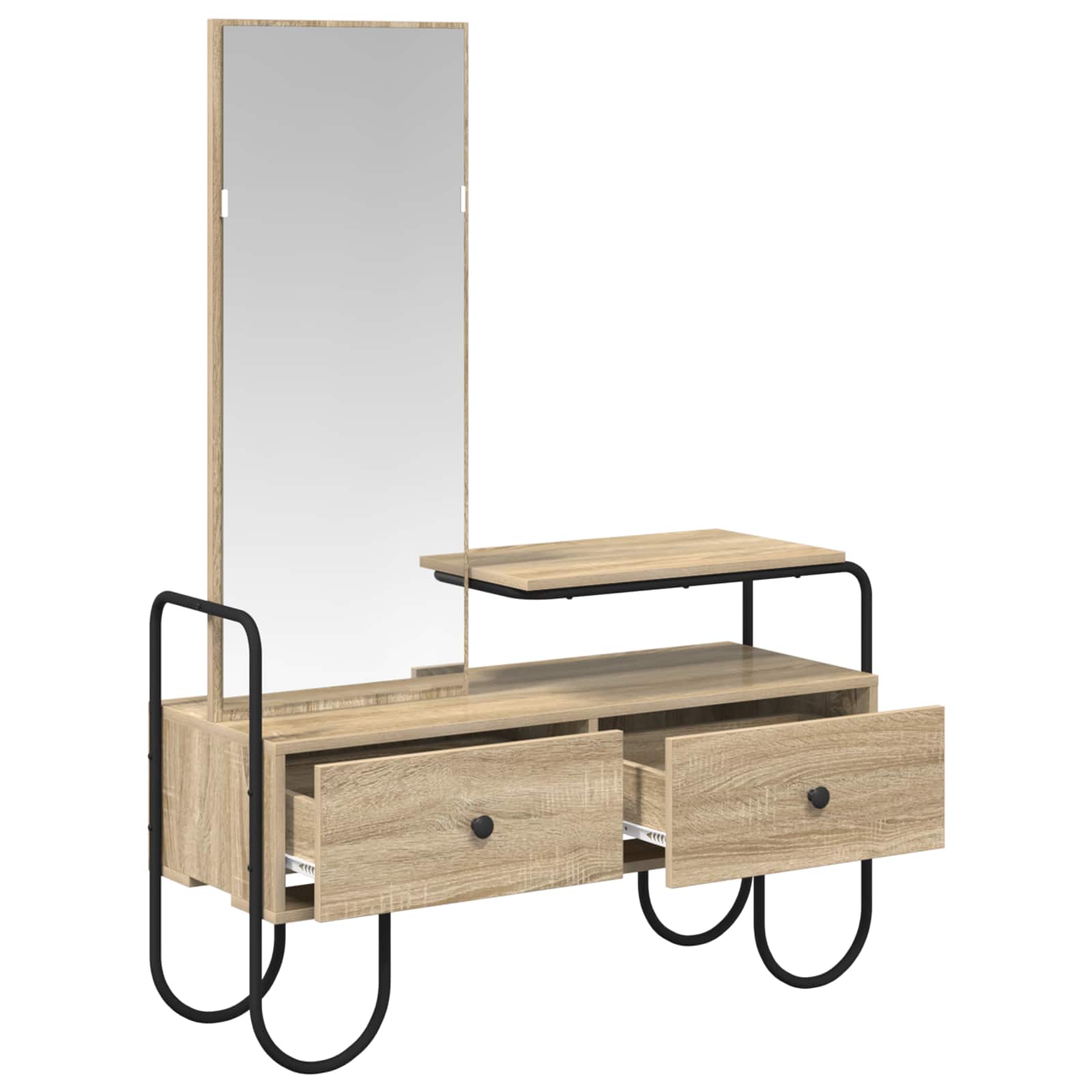 Toaletni stol s ladicama Hrast sonoma 100 x 36,5 x 136 cm