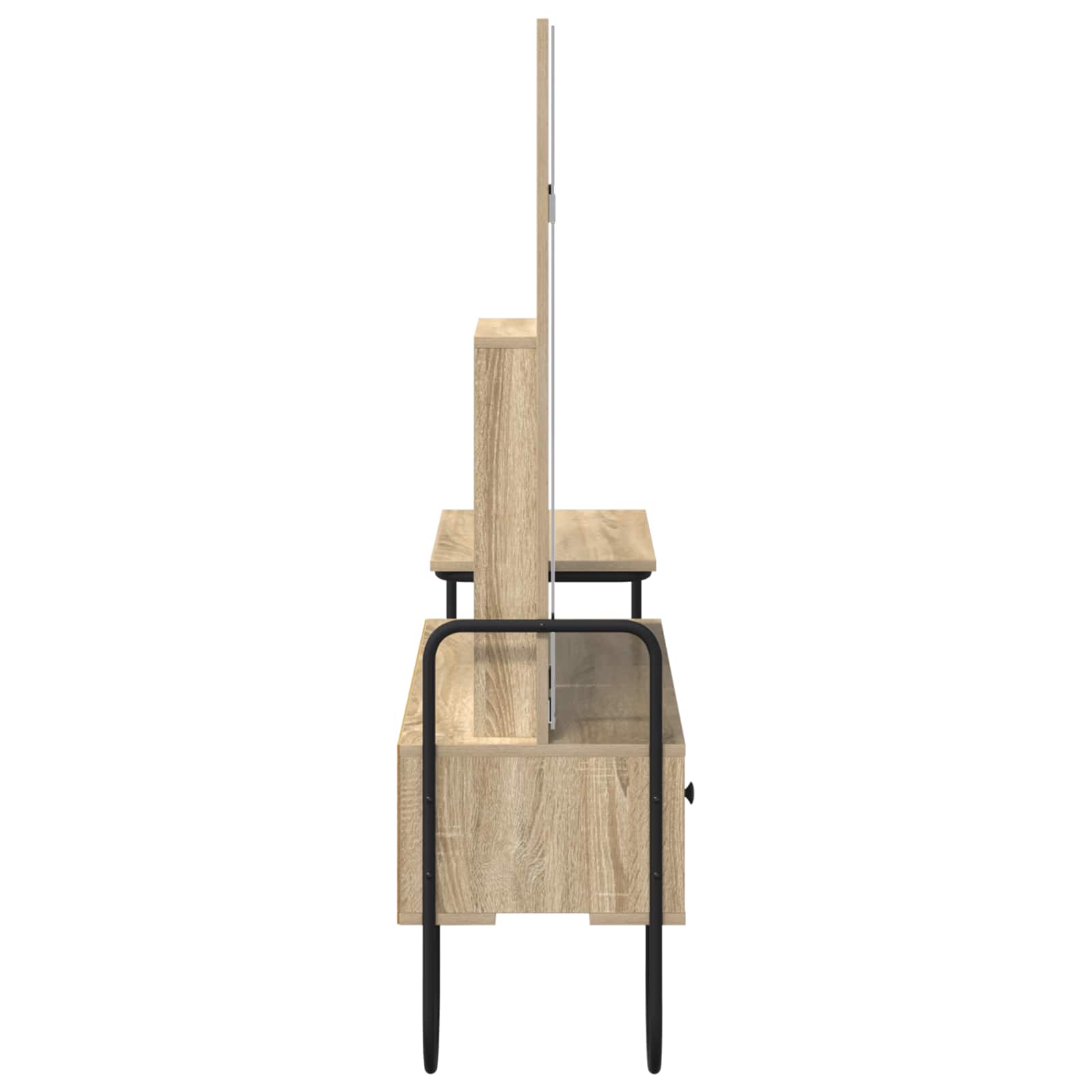 Toaletni stol s ladicama Hrast sonoma 100 x 36,5 x 136 cm