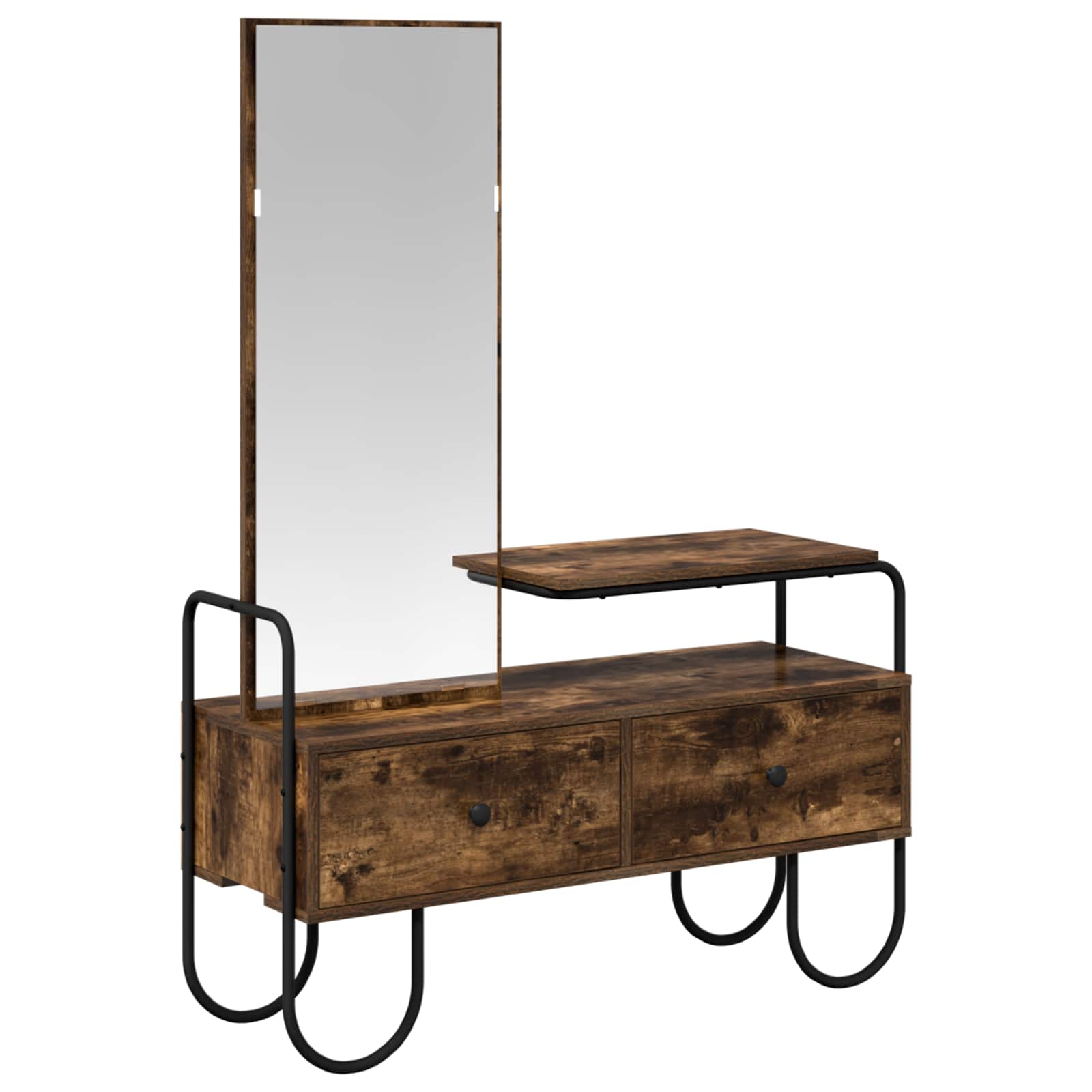 Toaletni stol s ladicama Dimljeni hrast 100 x 36,5 x 136 cm
