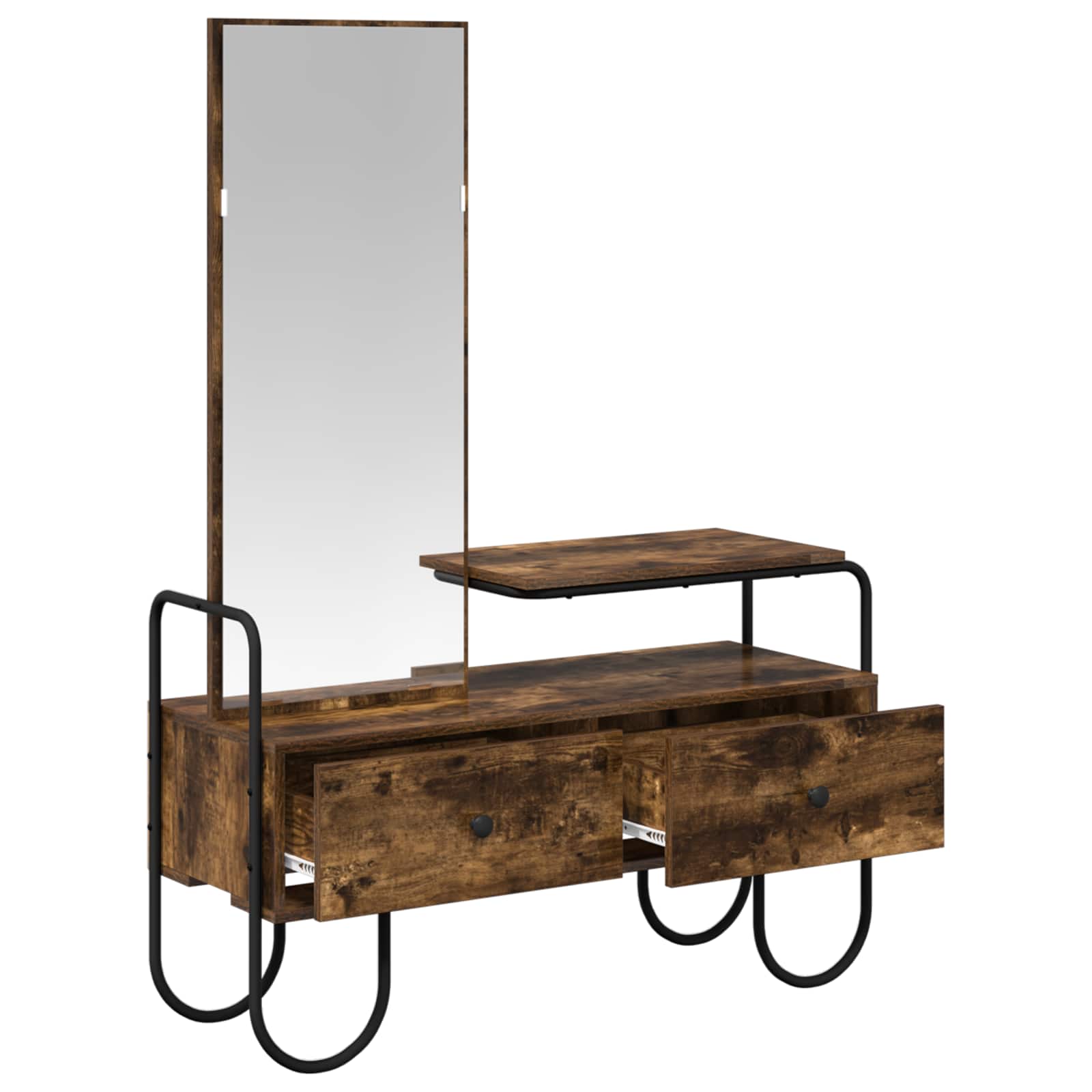Toaletni stol s ladicama Dimljeni hrast 100 x 36,5 x 136 cm